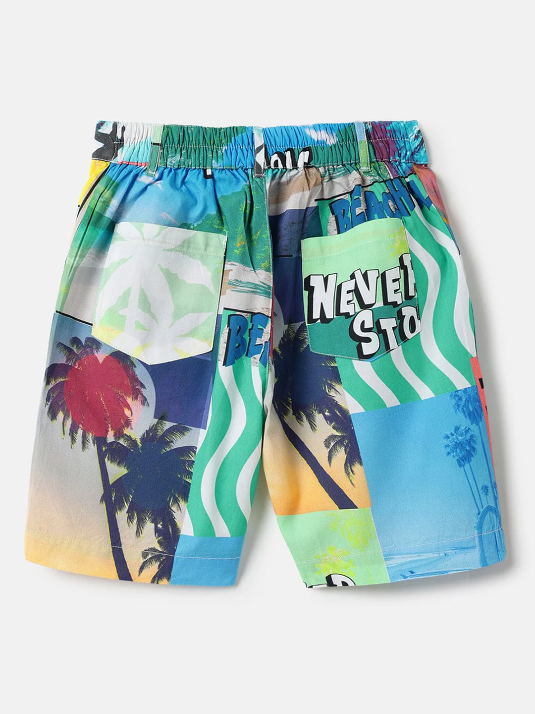 Blue Giraffe Boys Multi Regular Fit Printed Shorts - Image 2