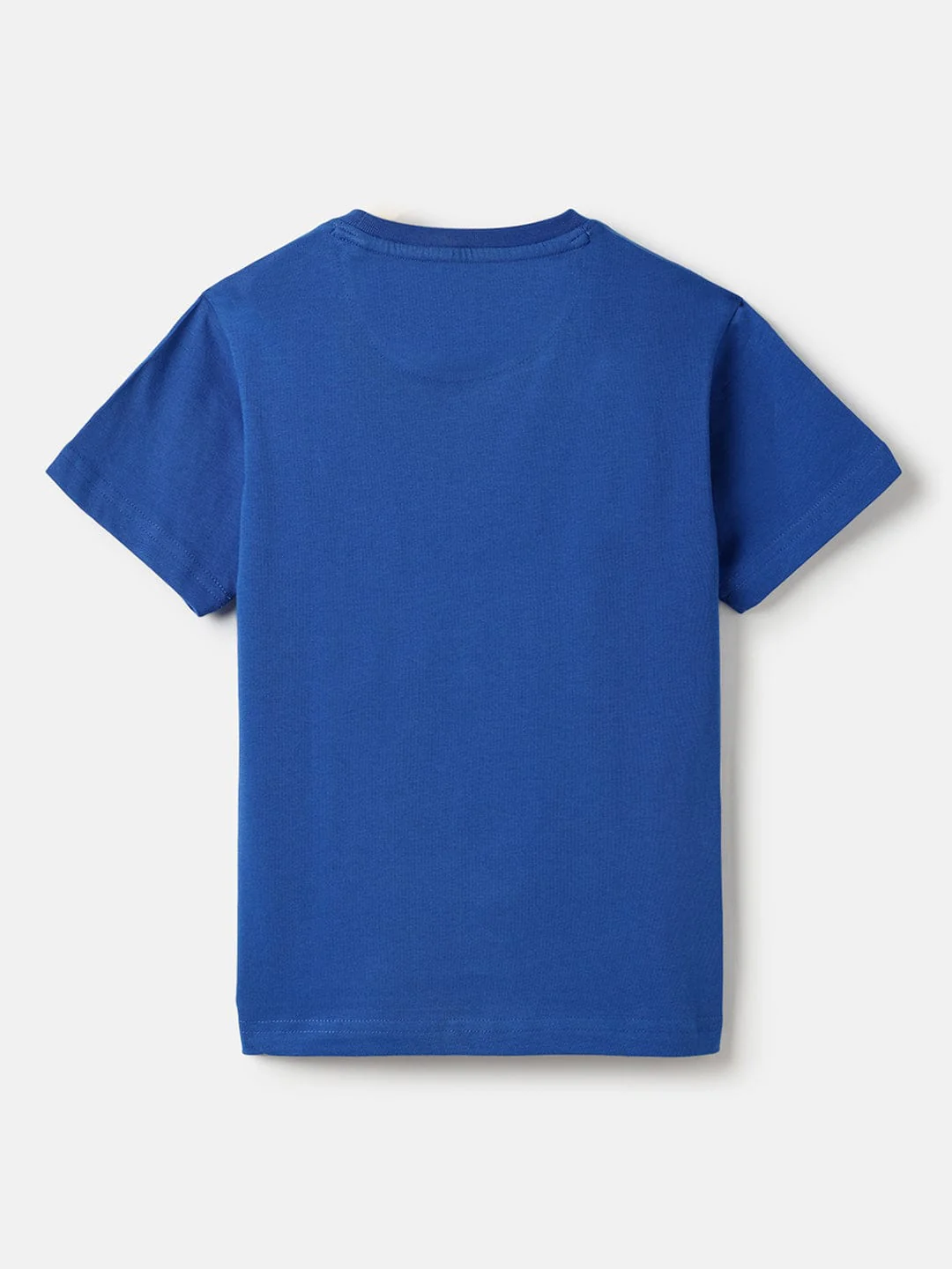 Blue Giraffe Boys Blue Solid Crew Neck TShirt - Image 2