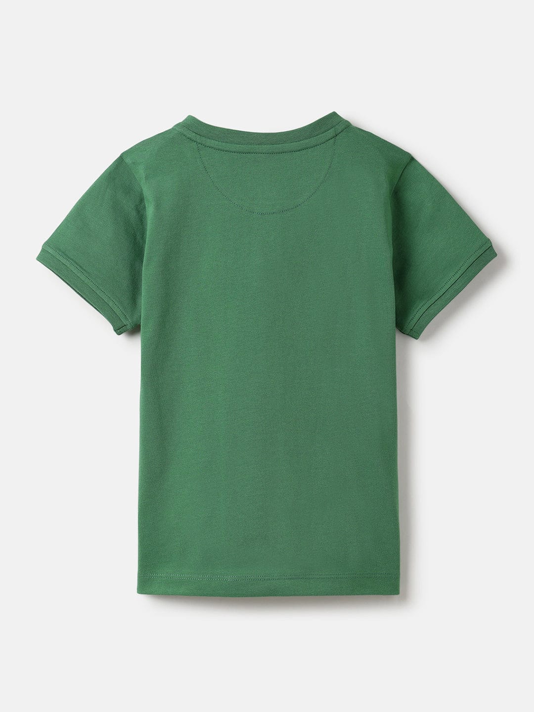 Blue Giraffe Boys Green Solid Henley Collar TShirt - Image 2