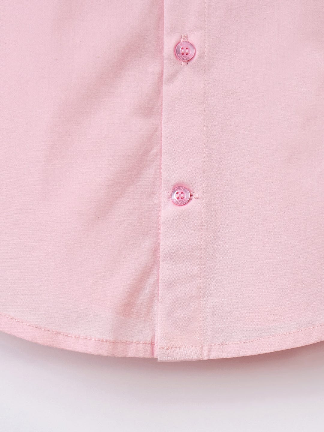 Blue Giraffe Boys Pink Solid Collar Shirt - Image 6