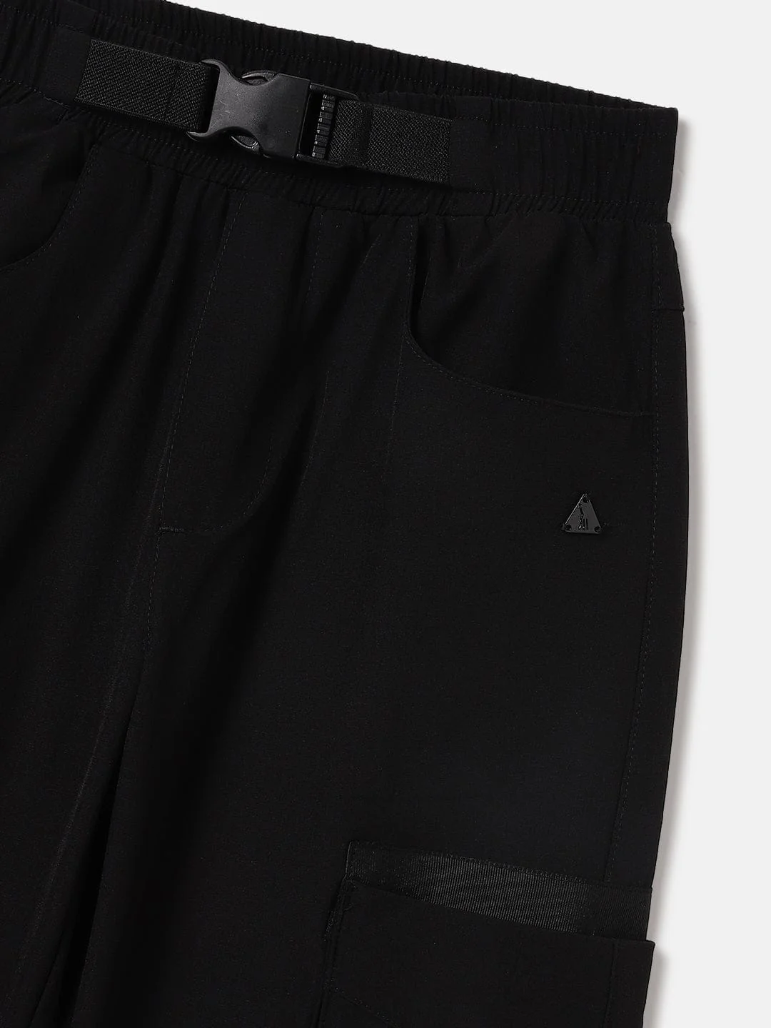 Blue Giraffe Kids Black Regular Fit Solid Jogger - Image 4