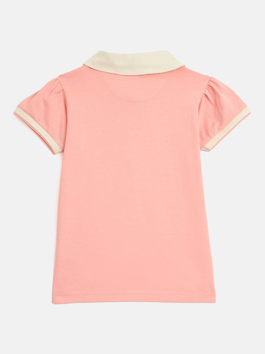 Blue Giraffe Girls Pink Solid Tshirt - Image 2