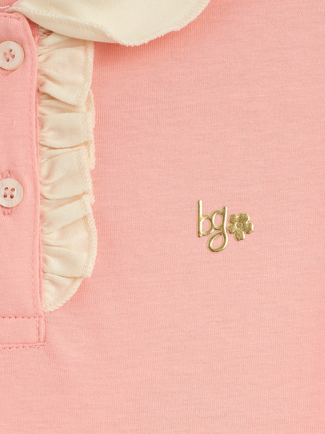 Blue Giraffe Girls Pink Solid Tshirt - Image 4