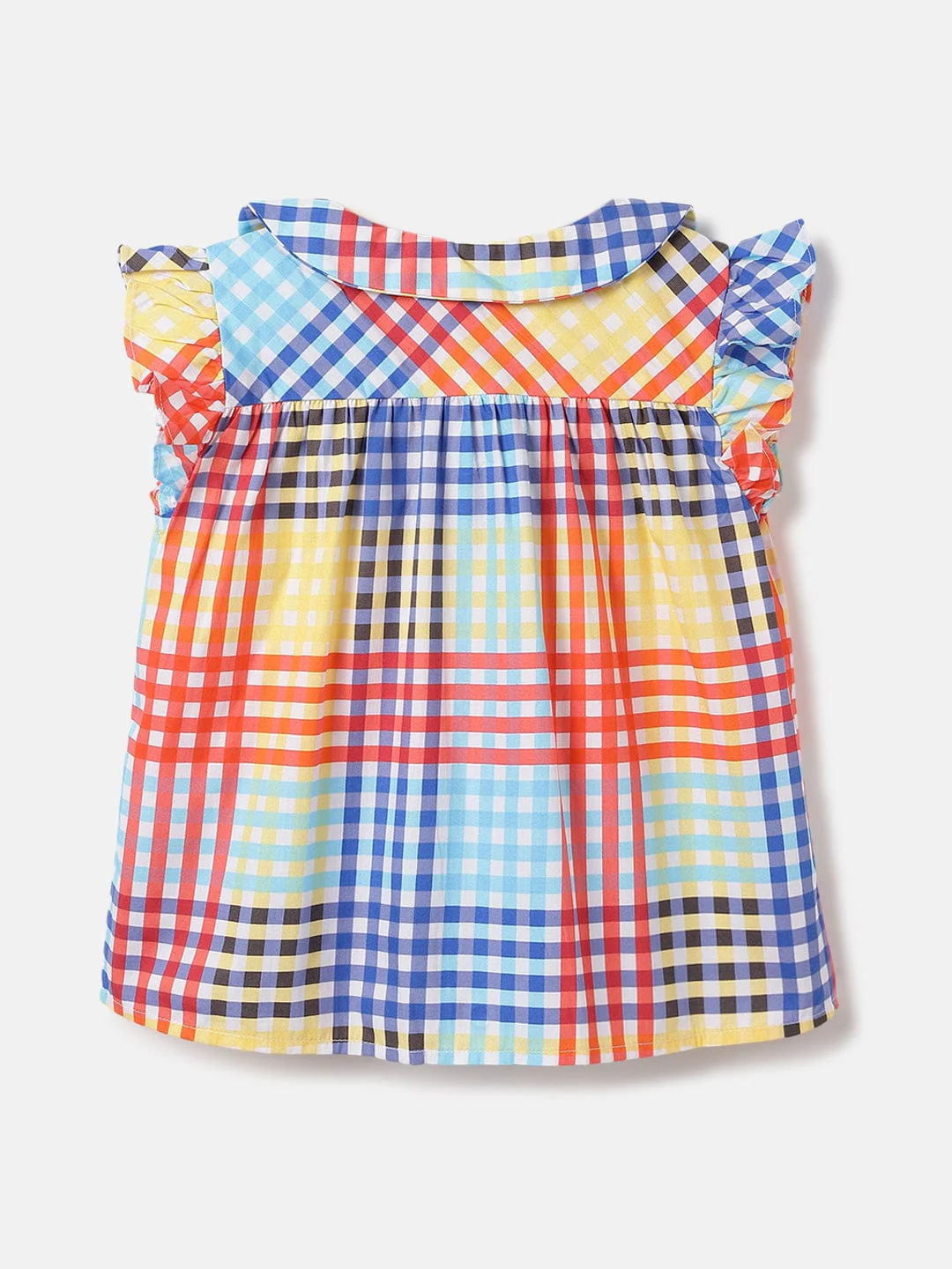 Blue Giraffe Kids Multi Printed Peterpan Collar Top - Image 2