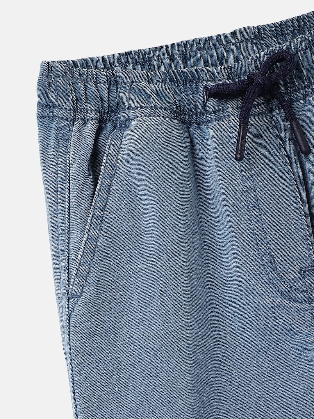 Blue Giraffe Girls Blue Loose Fit Solid Jeans - Image 4