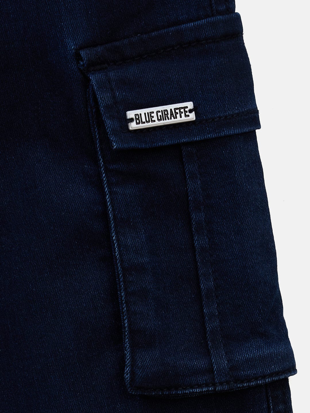 Blue Giraffe Girls Blue Loose Fit Solid Jeans - Image 4
