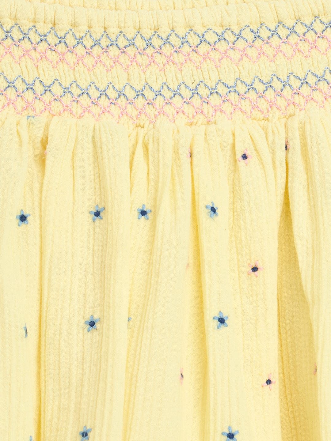 Blue Giraffe Girls Yellow Fit & Flare Solid Skirt - Image 3
