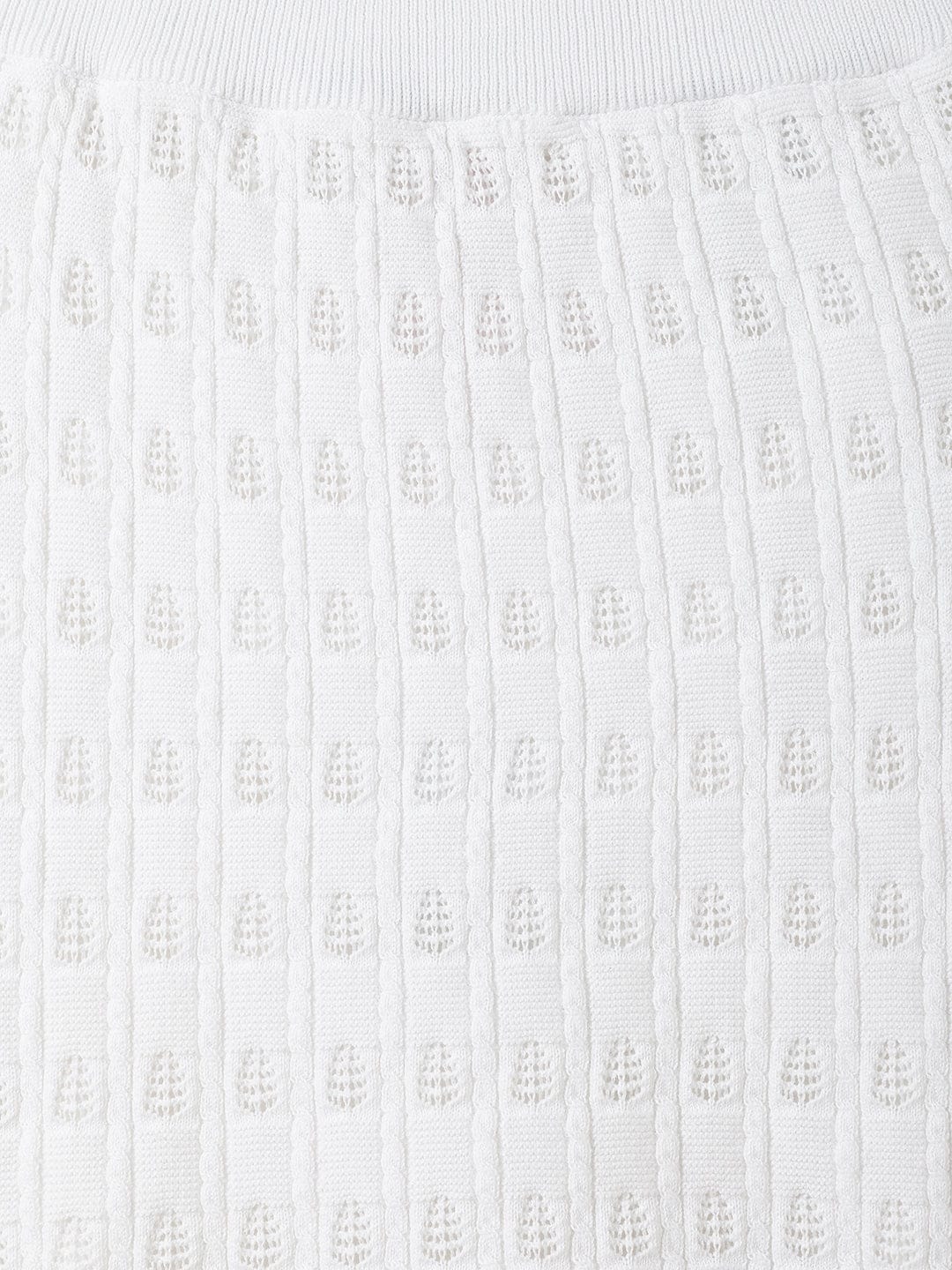 Blue Giraffe Girls White Regular Fit Solid Skirt - Image 3