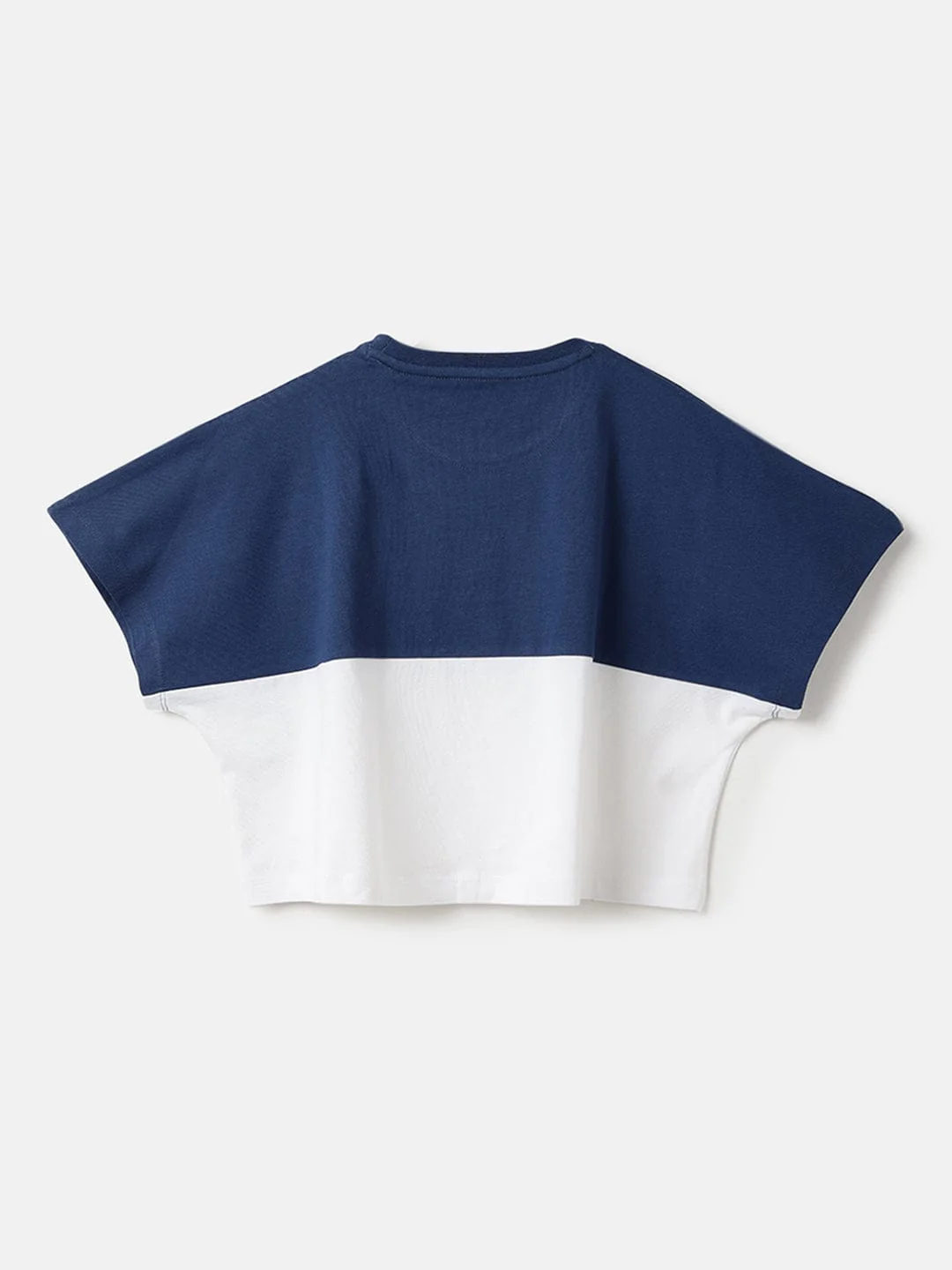 Blue Giraffe Girls Blue Solid Round Neck TShirt - Image 2
