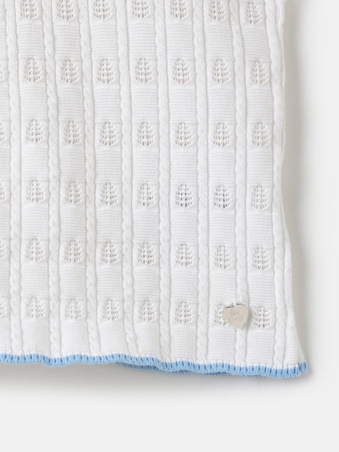 Blue Giraffe Girls White Solid Round Neck TShirt - Image 4