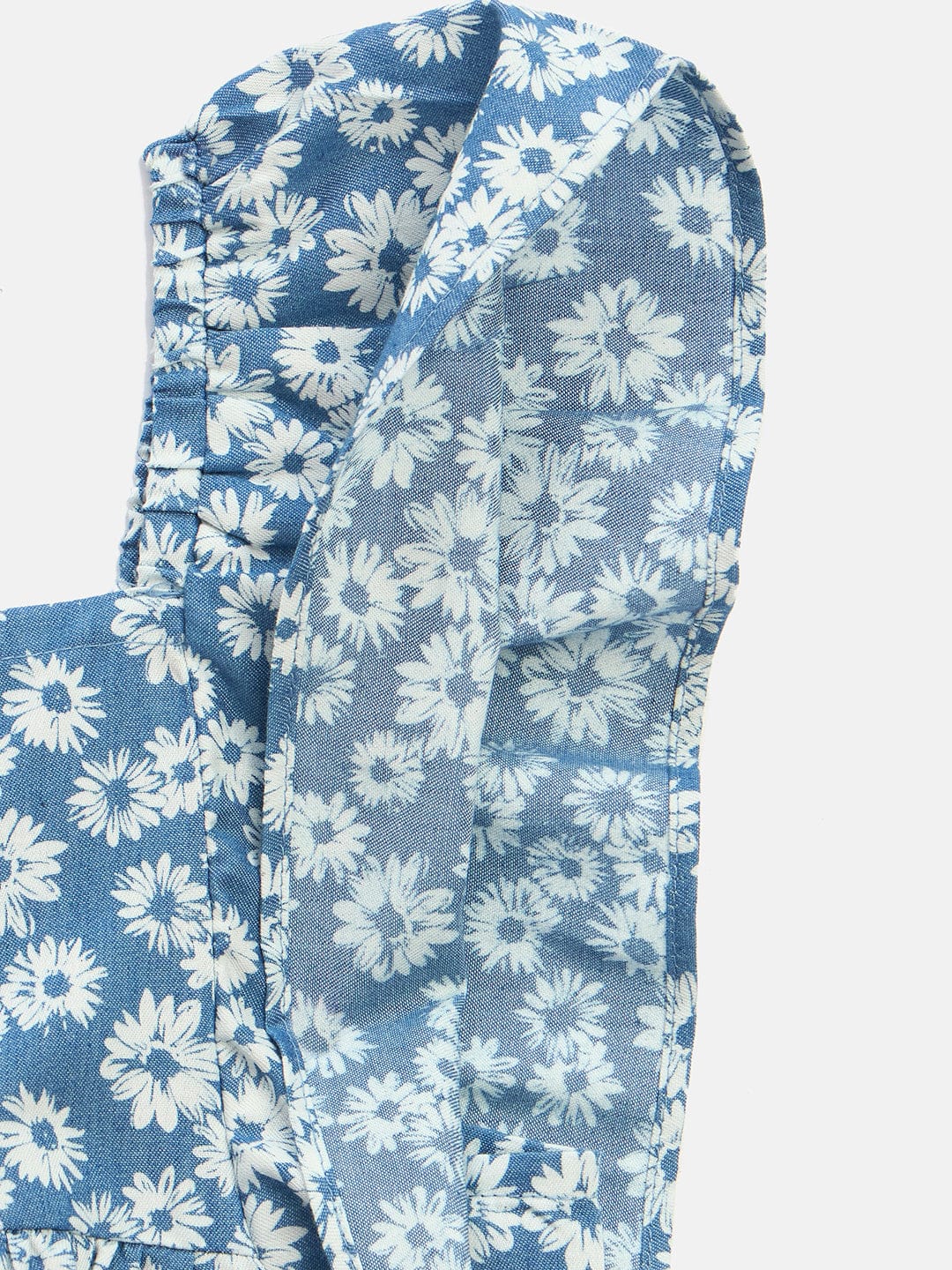 Blue Giraffe Girls Blue Printed Square Neck Top - Image 4
