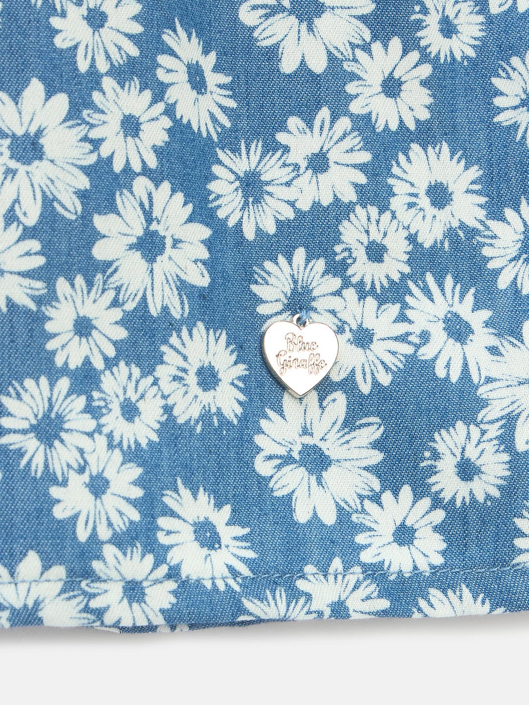 Blue Giraffe Girls Blue Printed Square Neck Top - Image 5