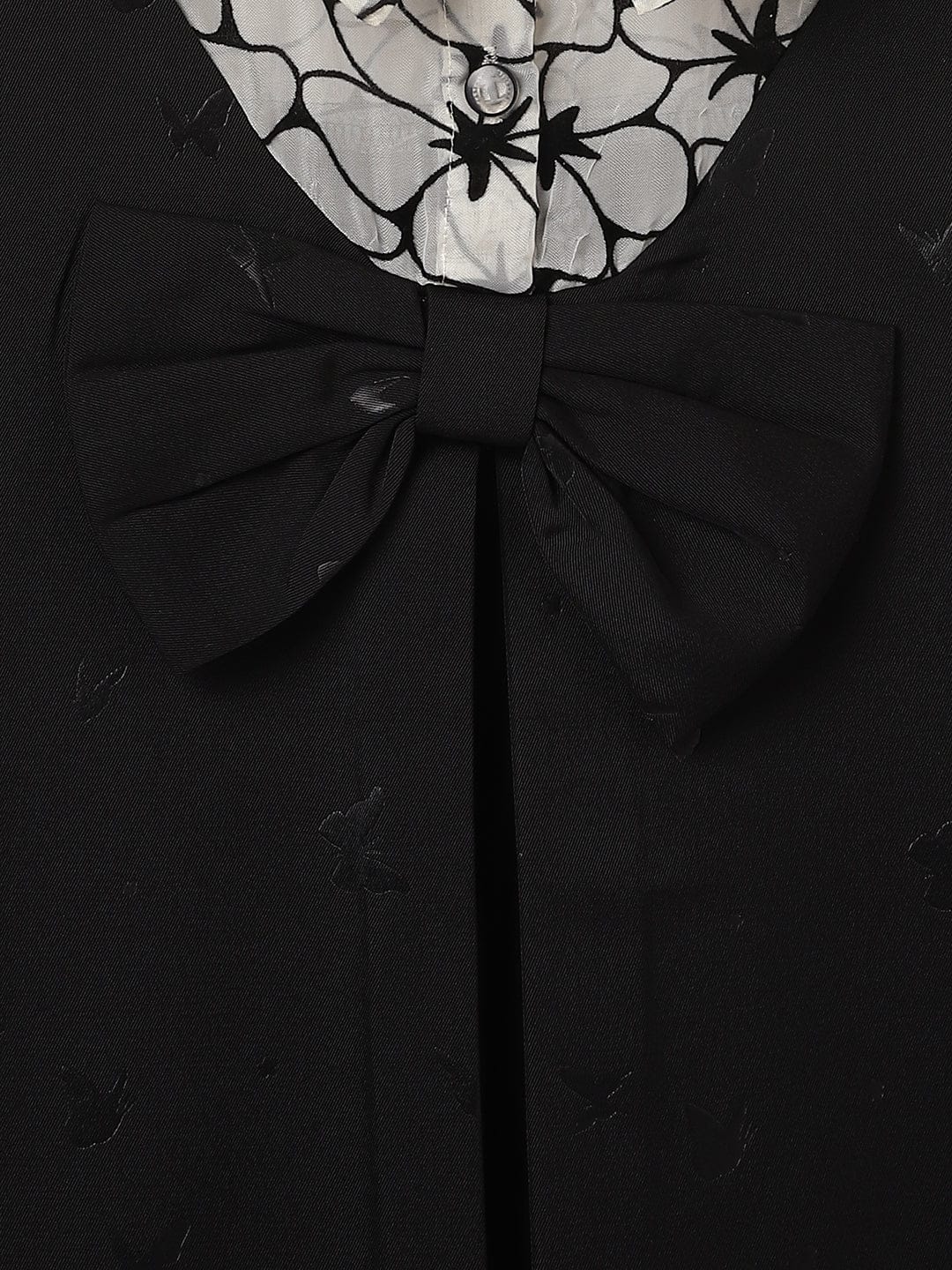 Blue Giraffe Kids Black Solid Collar Dress - Image 3