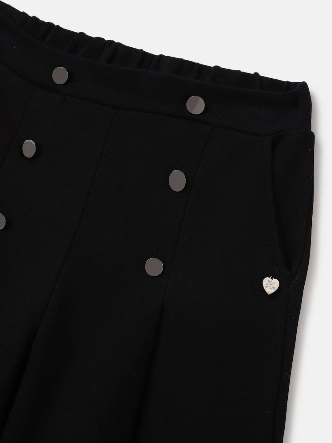Blue Giraffe Kids Black Loose Fit Solid Trouser - Image 4