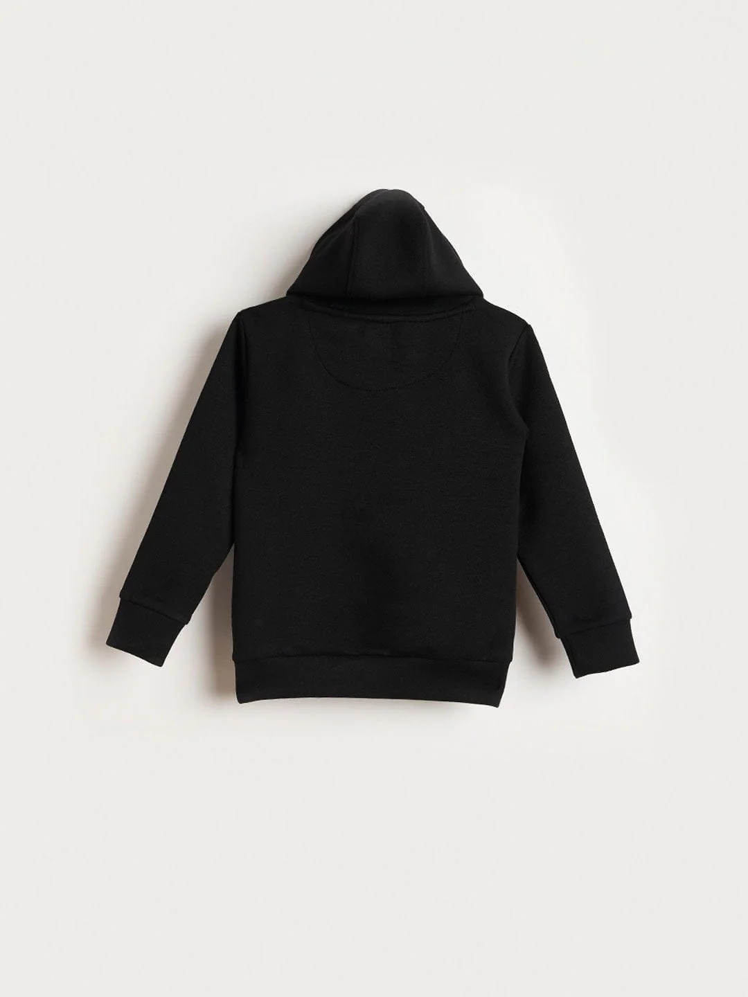 BLUE GIRAFFE Boys Black Foil Print Embellished Hoodie - Image 2