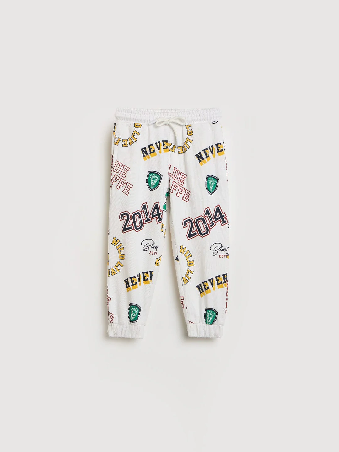 Blue Giraffe Boys White Regular Fit Graphic Sweatpant - Image 2