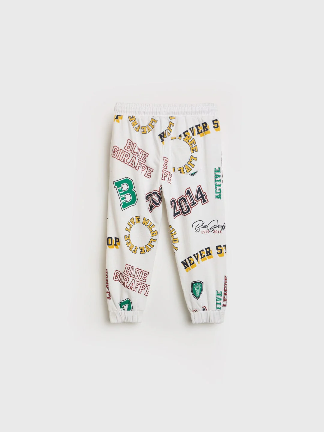Blue Giraffe Boys White Regular Fit Graphic Sweatpant - Image 3