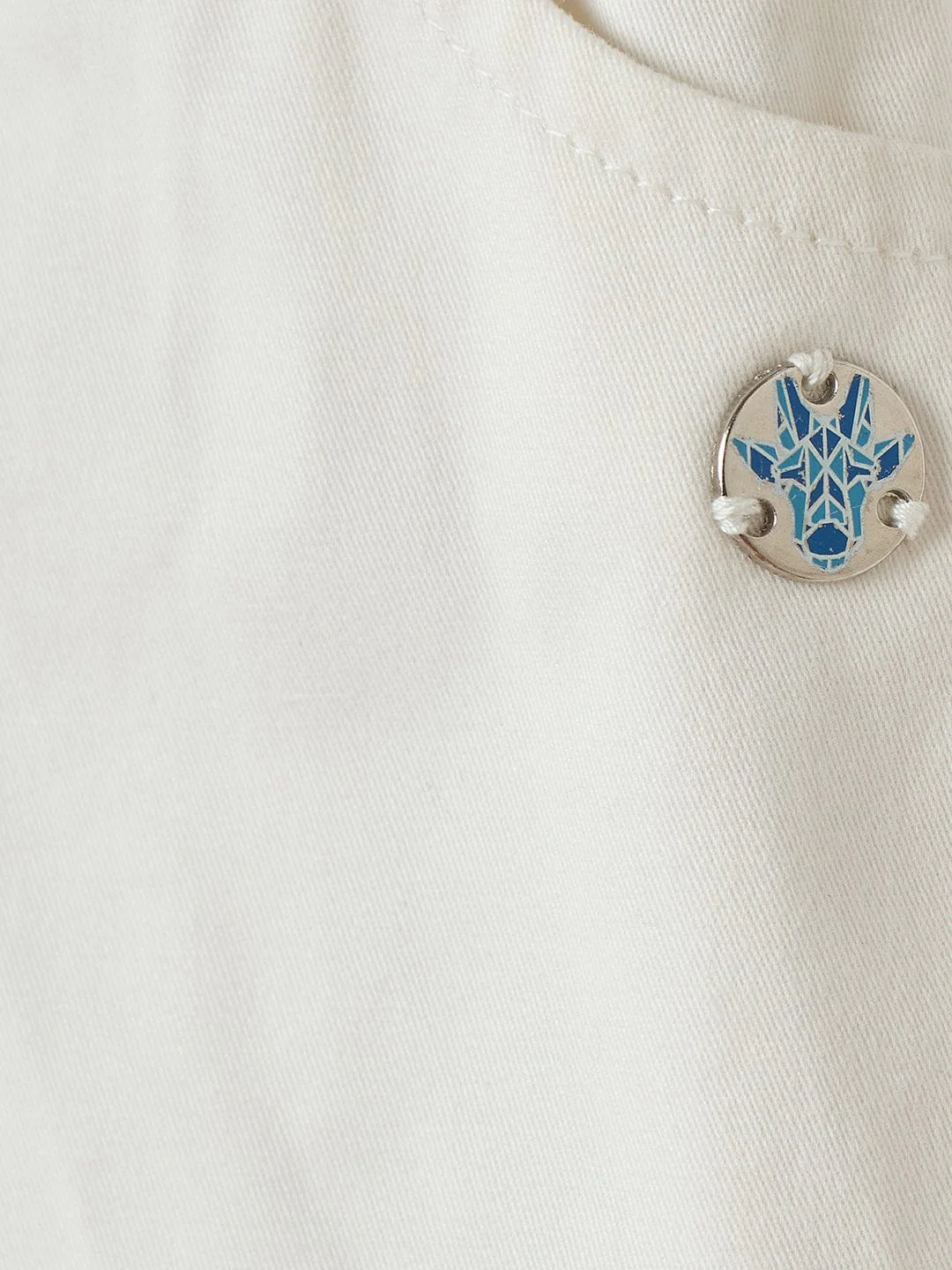 Blue Giraffe Boys White Regular Fit Solid Trouser - Image 5
