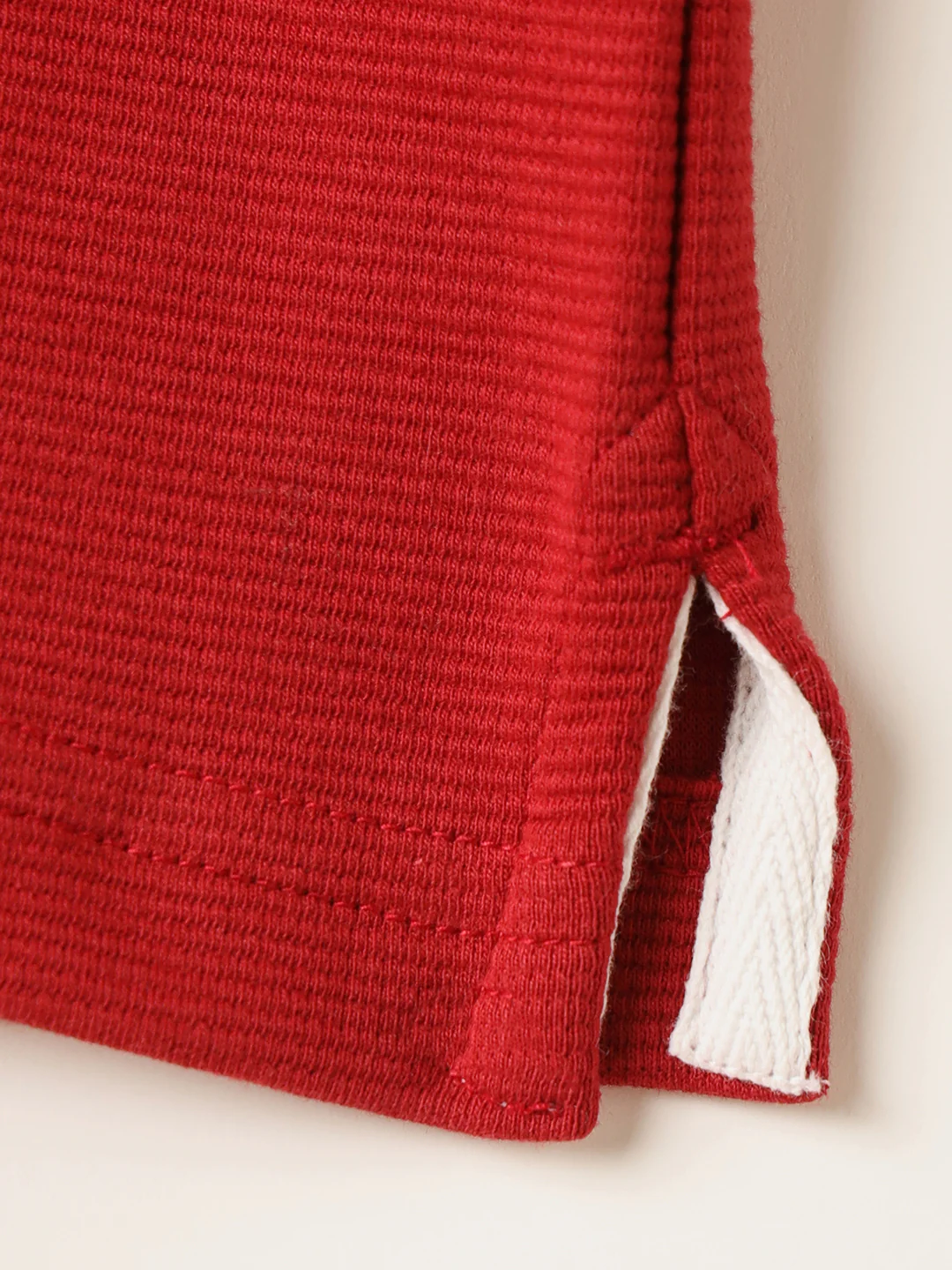 BLUE GIRAFFE Boys Red Knitted Pullover Polo T-Shirt - Image 5