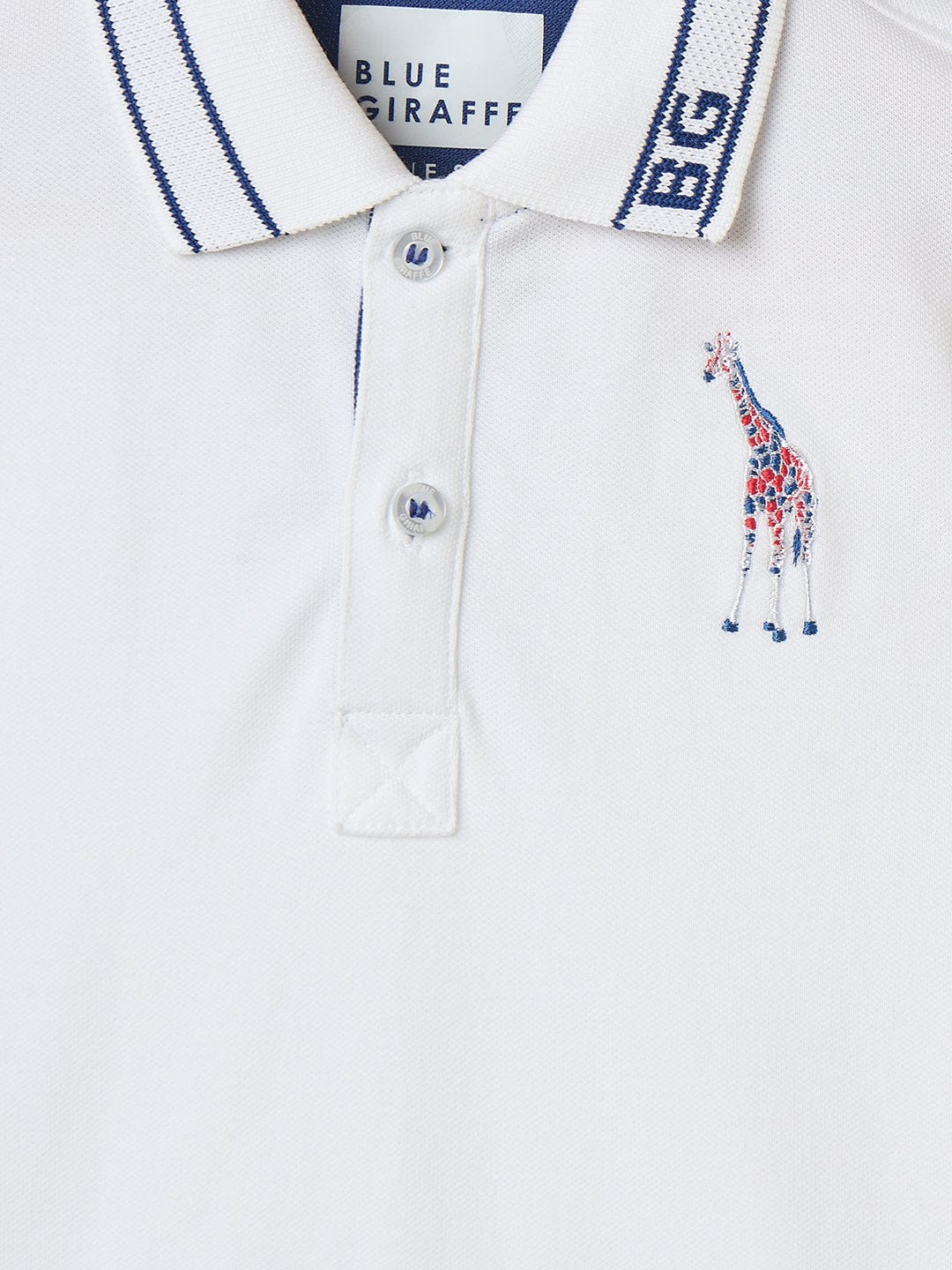 Blue Giraffe Boys Red Solid Polo Tshirt - Image 3