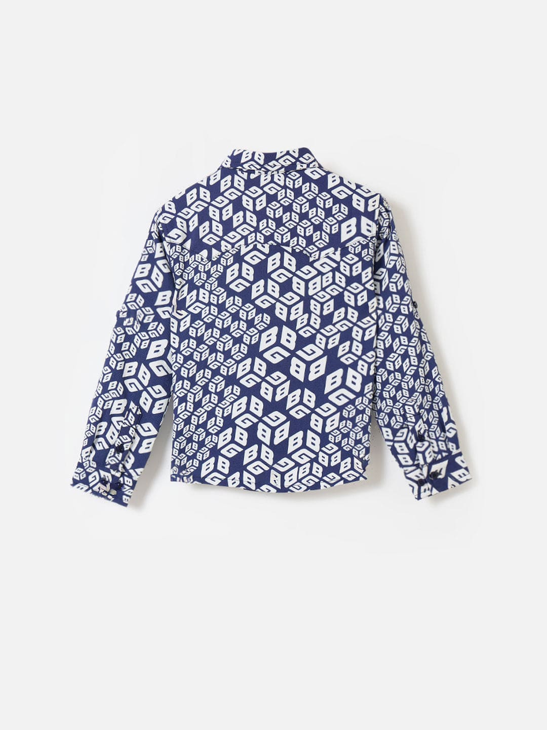 Blue Giraffe Boys Multi Printed Collar Shirt - Image 2