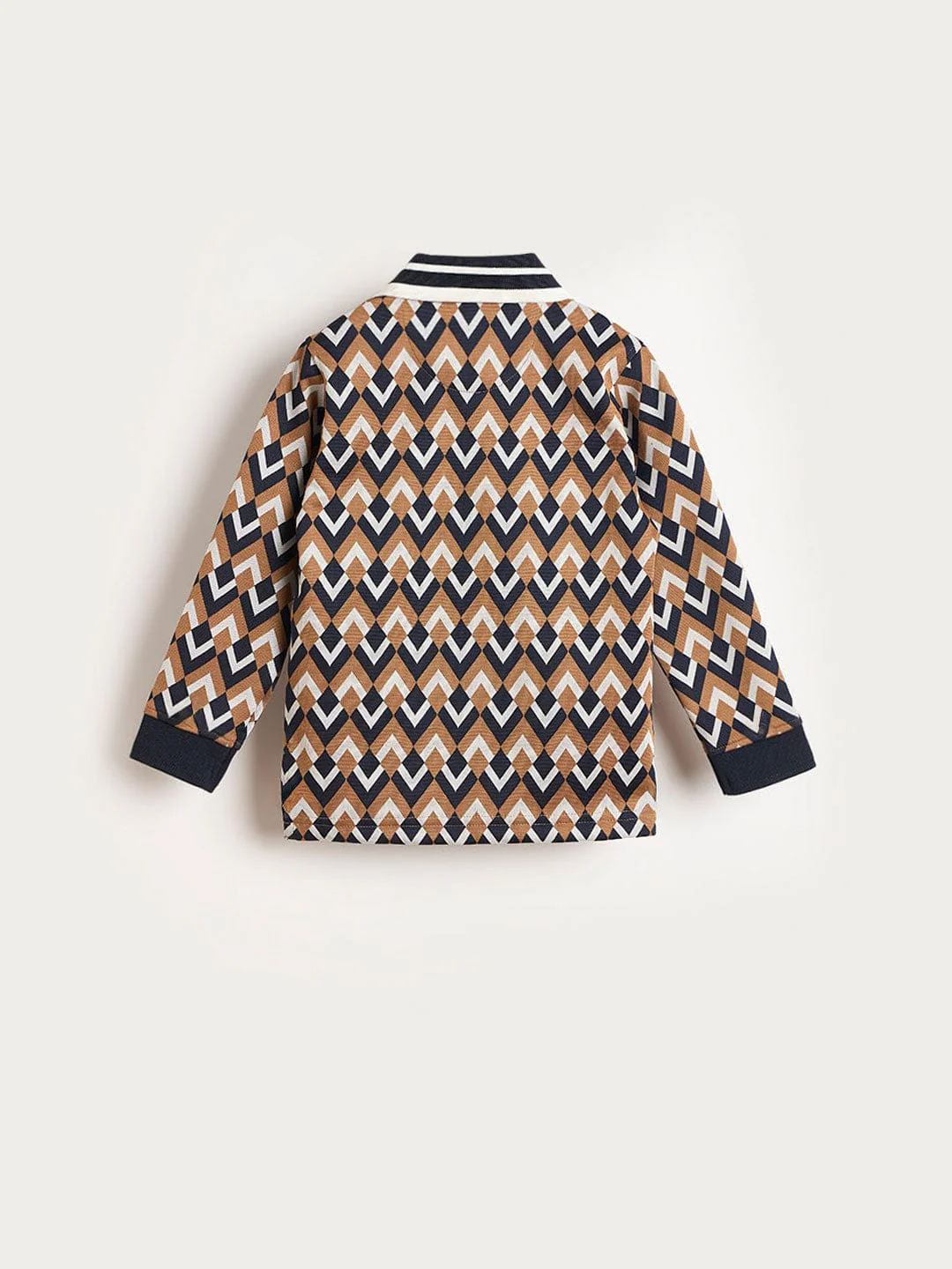 BLUE GIRAFFE Boys Multi Printed Polo Neck T-Shirt - Image 2