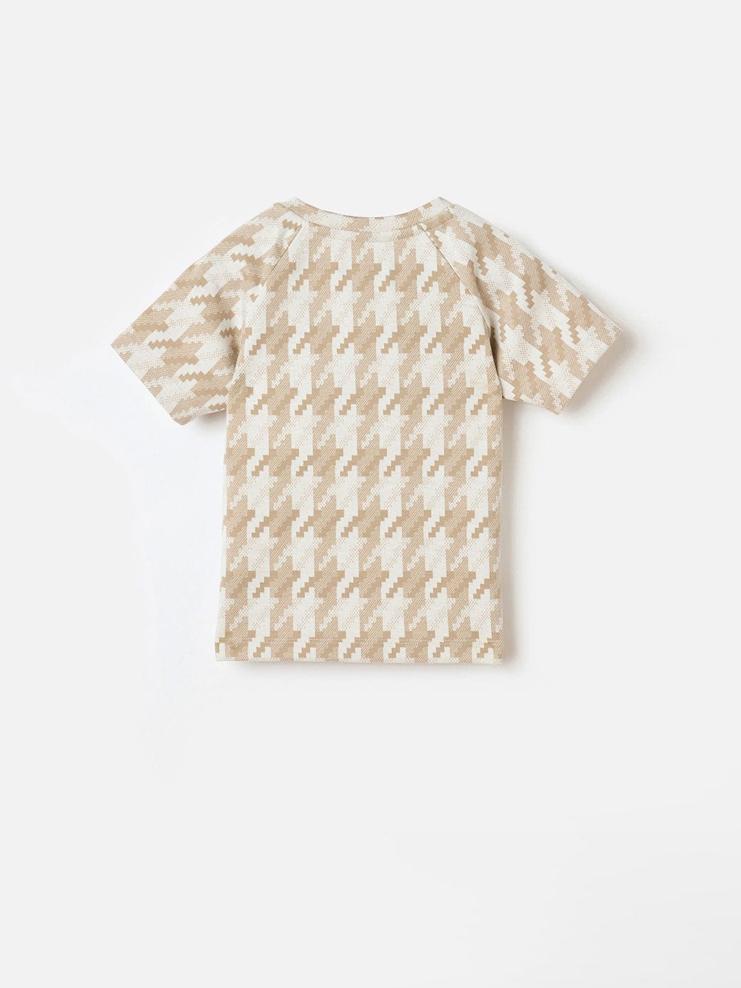 Blue Giraffe Boys White Solid Tshirt - Image 3