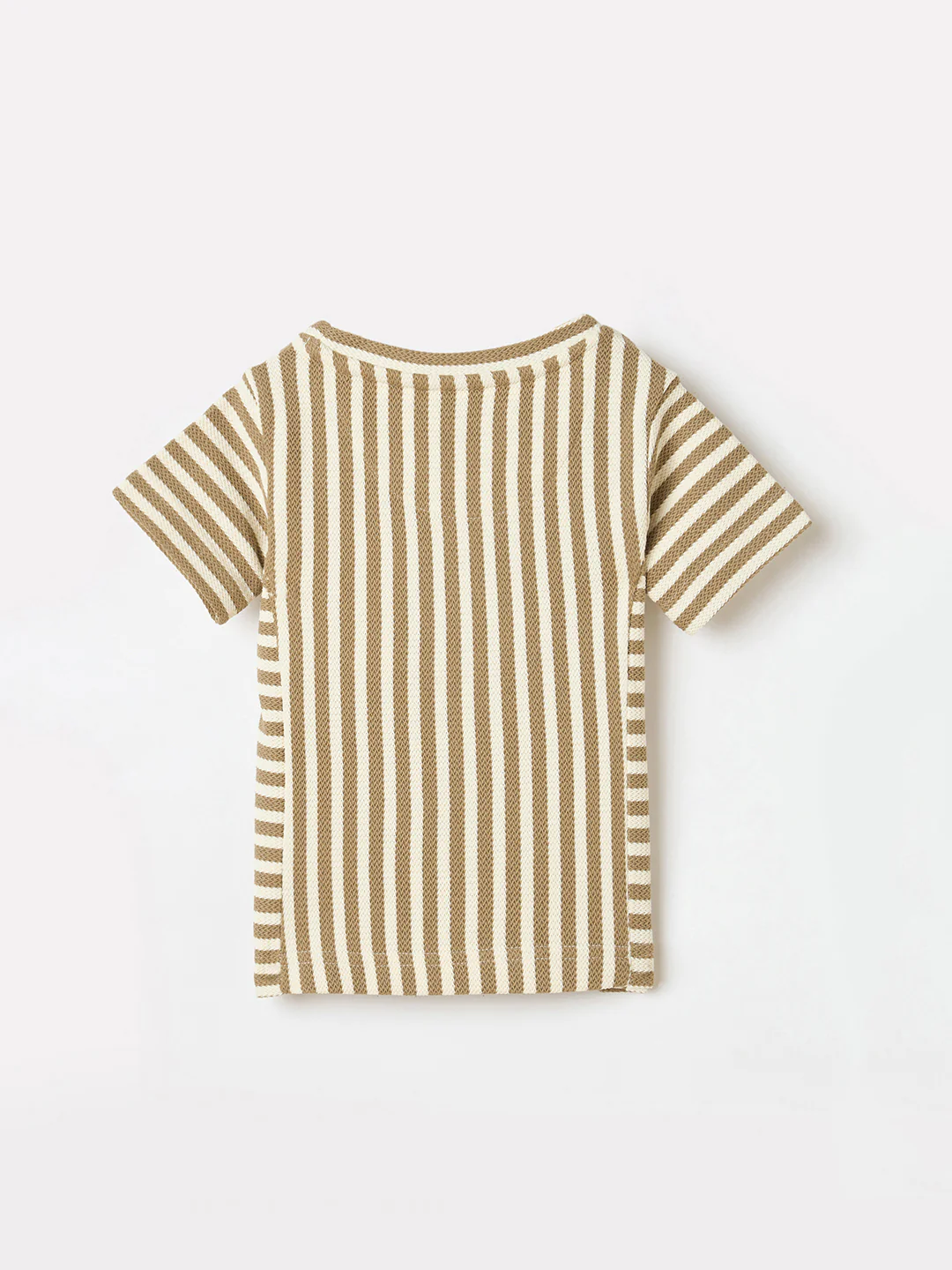 Blue Giraffe Boys White Solid Tshirt - Image 3