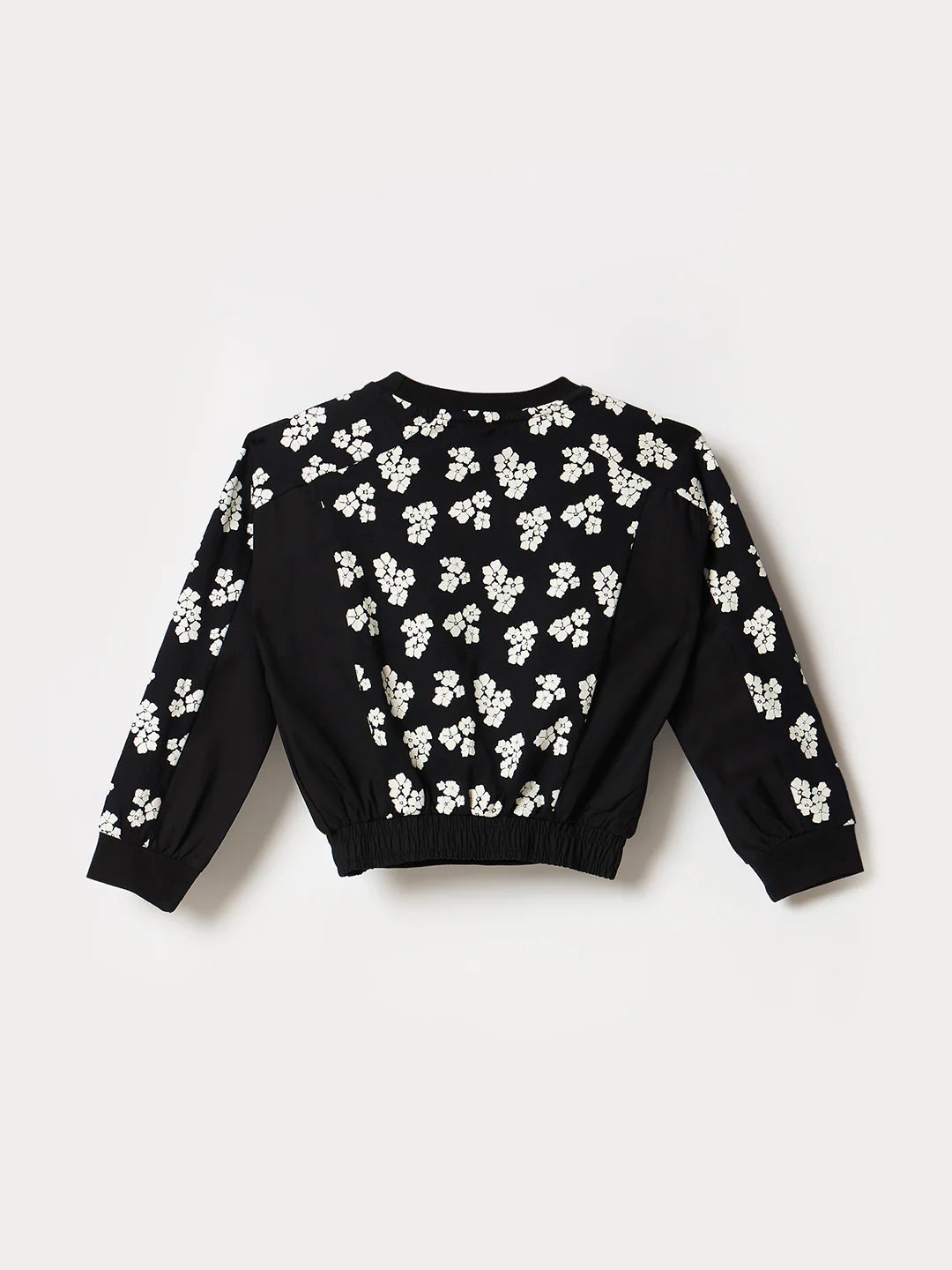 Blue Giraffe Girls Black Printed Crew Neck Top - Image 3