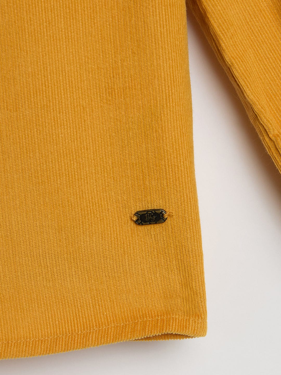 Blue Giraffe Girls Yellow Solid Round Neck Top - Image 5