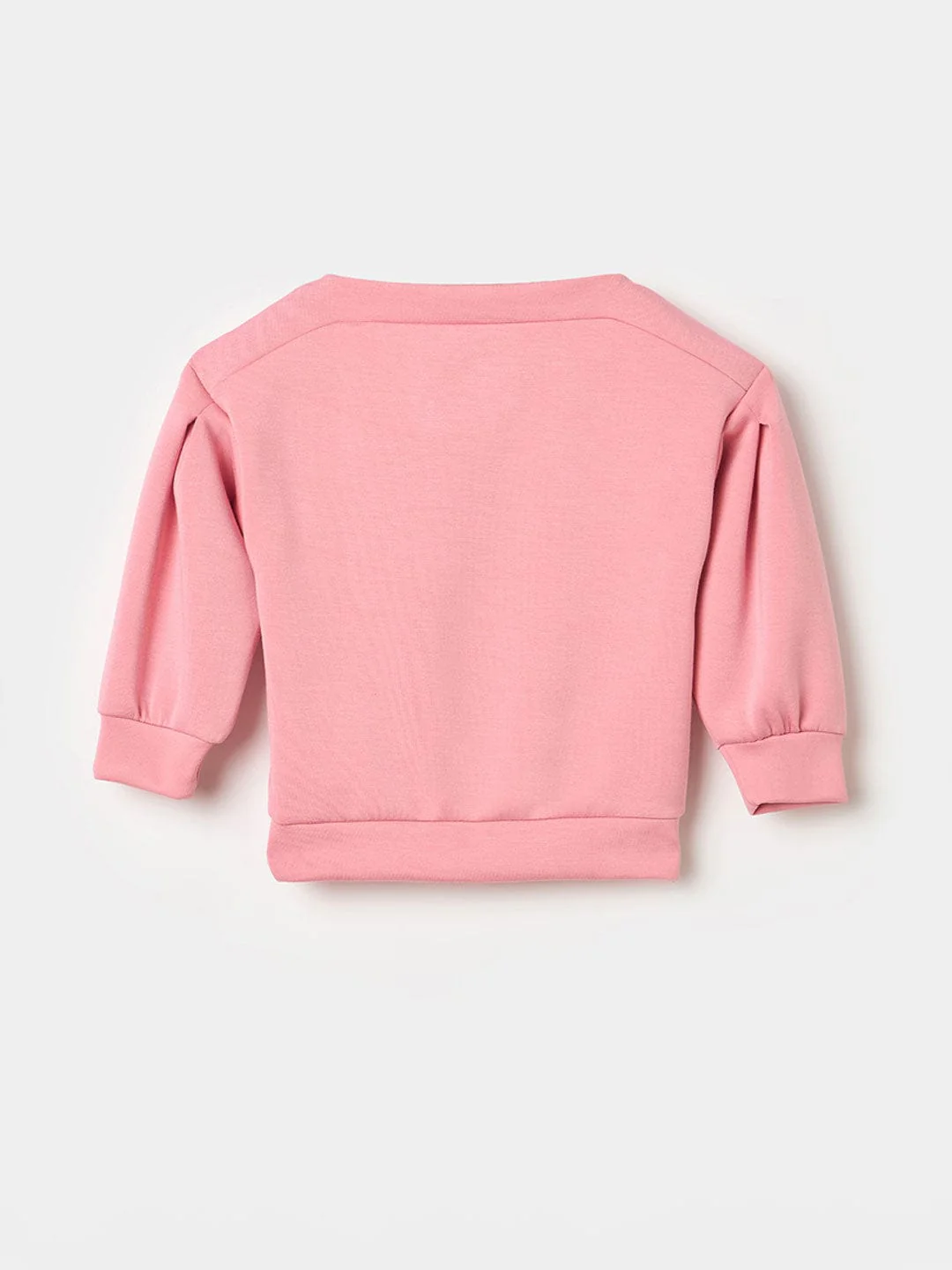 BLUE GIRAFFE Girls Pink Printed Sweatshirt - Image 2