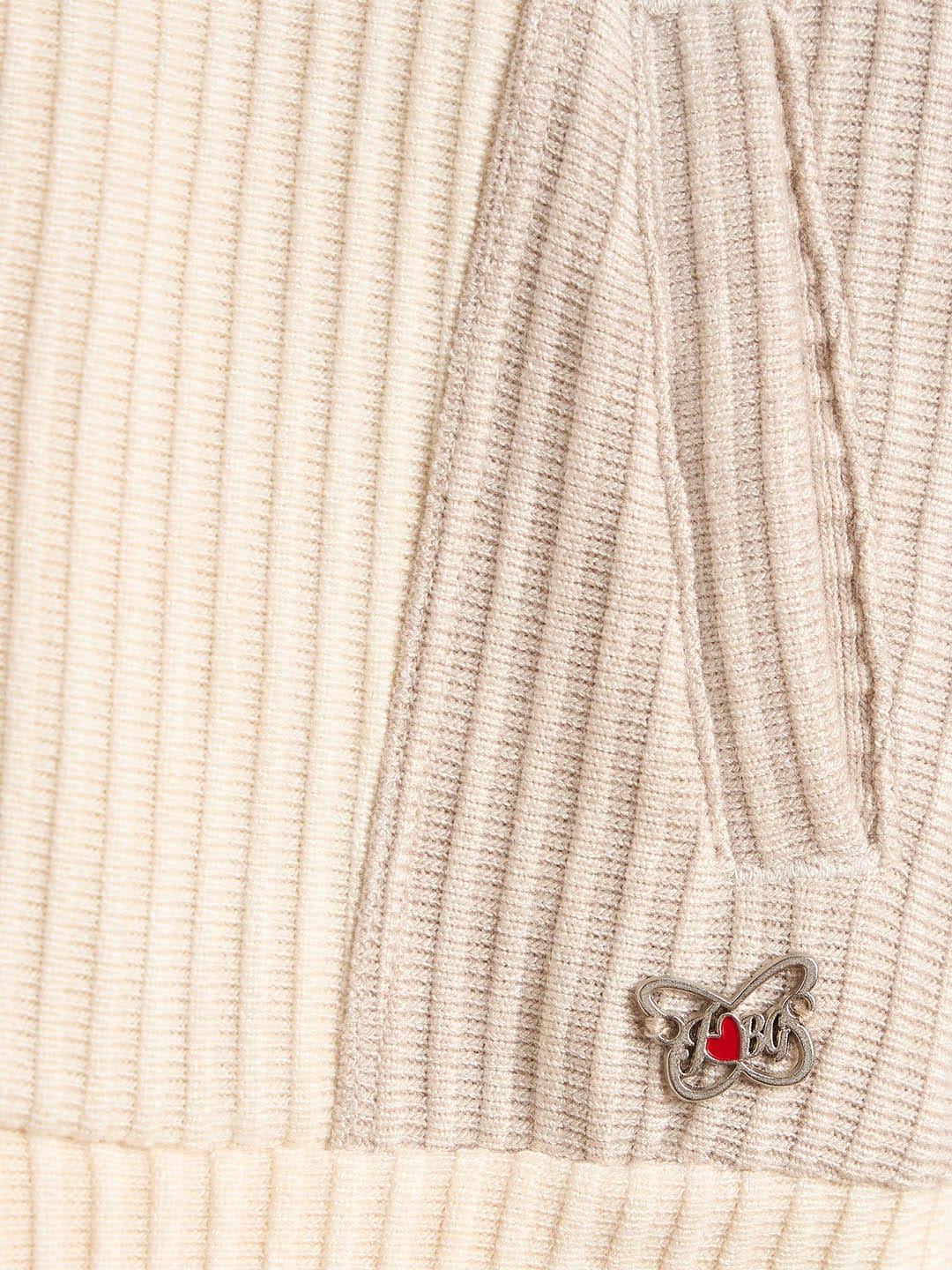 BLUE GIRAFFE Girls Beige Solid Sweatshirt - Image 4