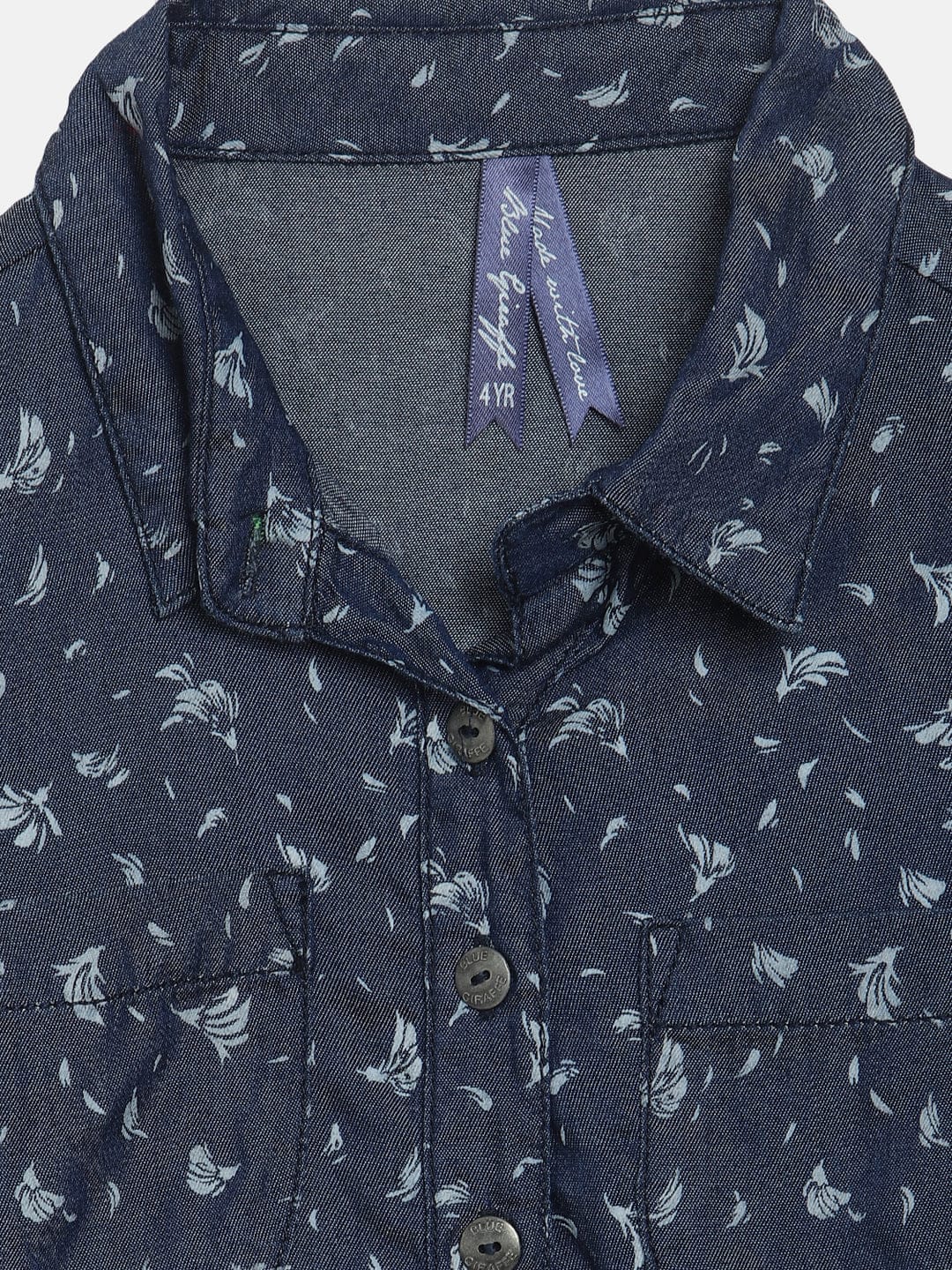 Blue Giraffe Girls Dress - Image 3