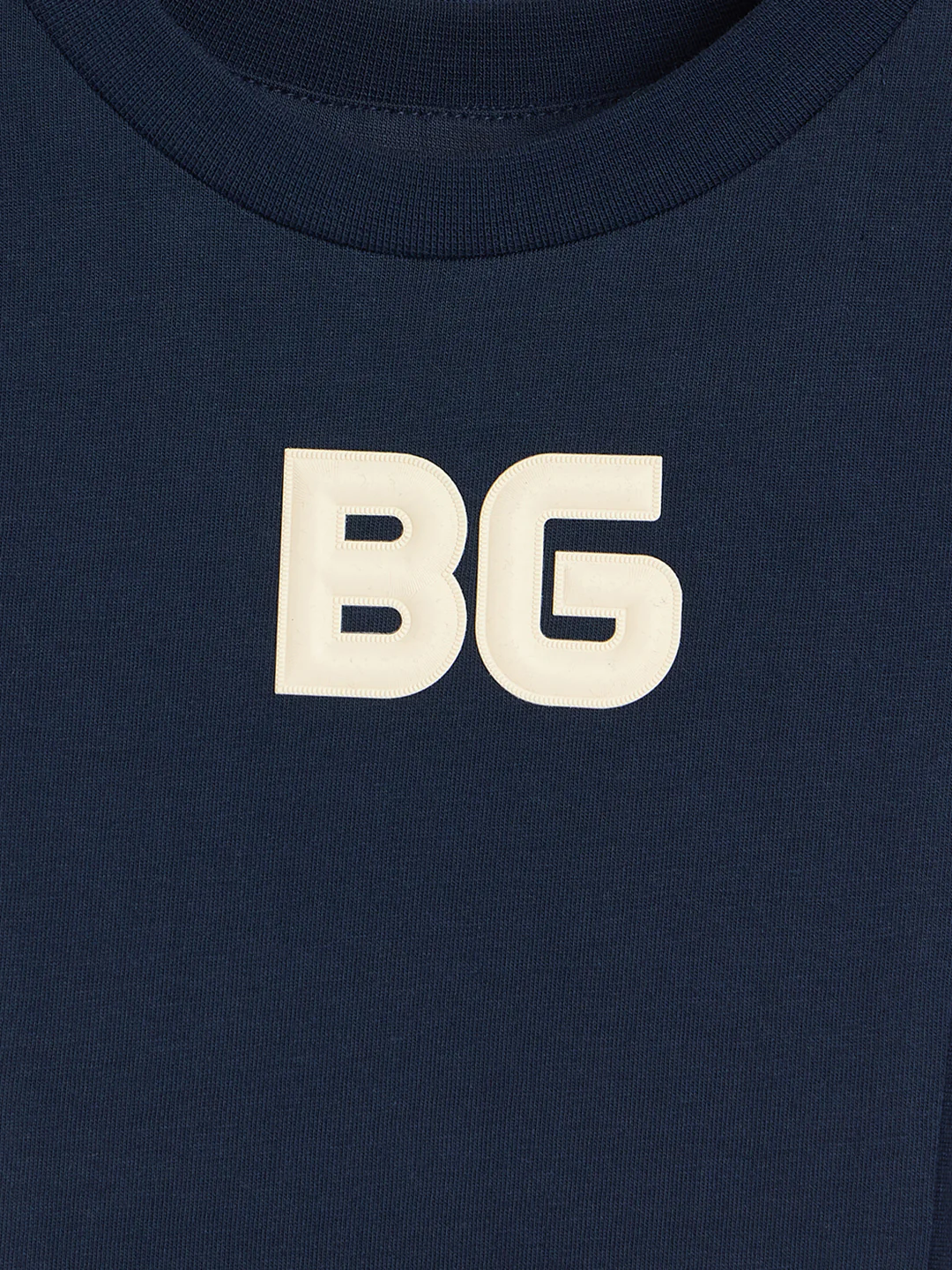Blue Giraffe Boys Navy Blue Striped Regular Fit T-Shirt - Image 4