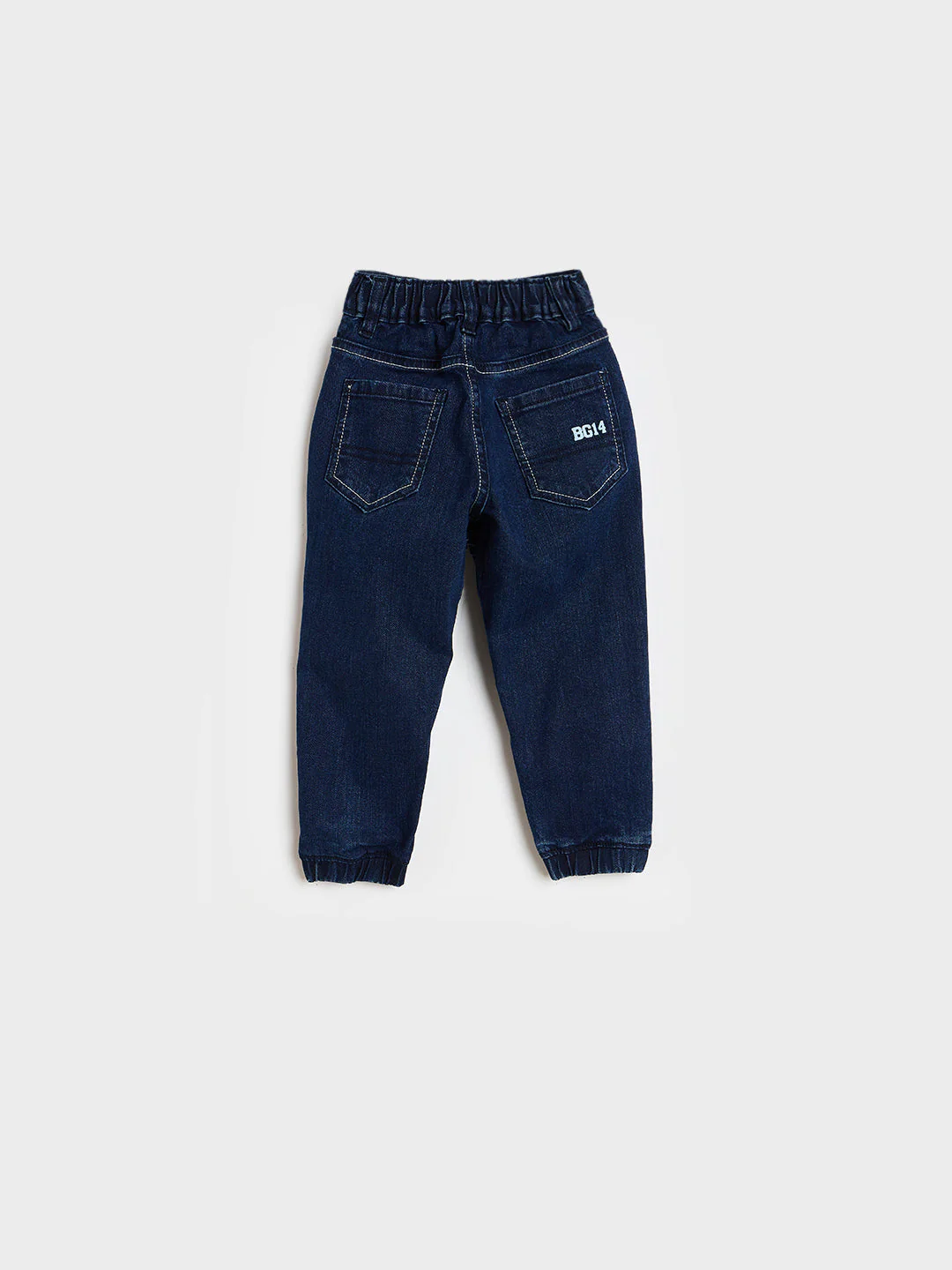Blue Giraffe Blue Solid Stretchable Relaxed Fit Jeans - Image 3