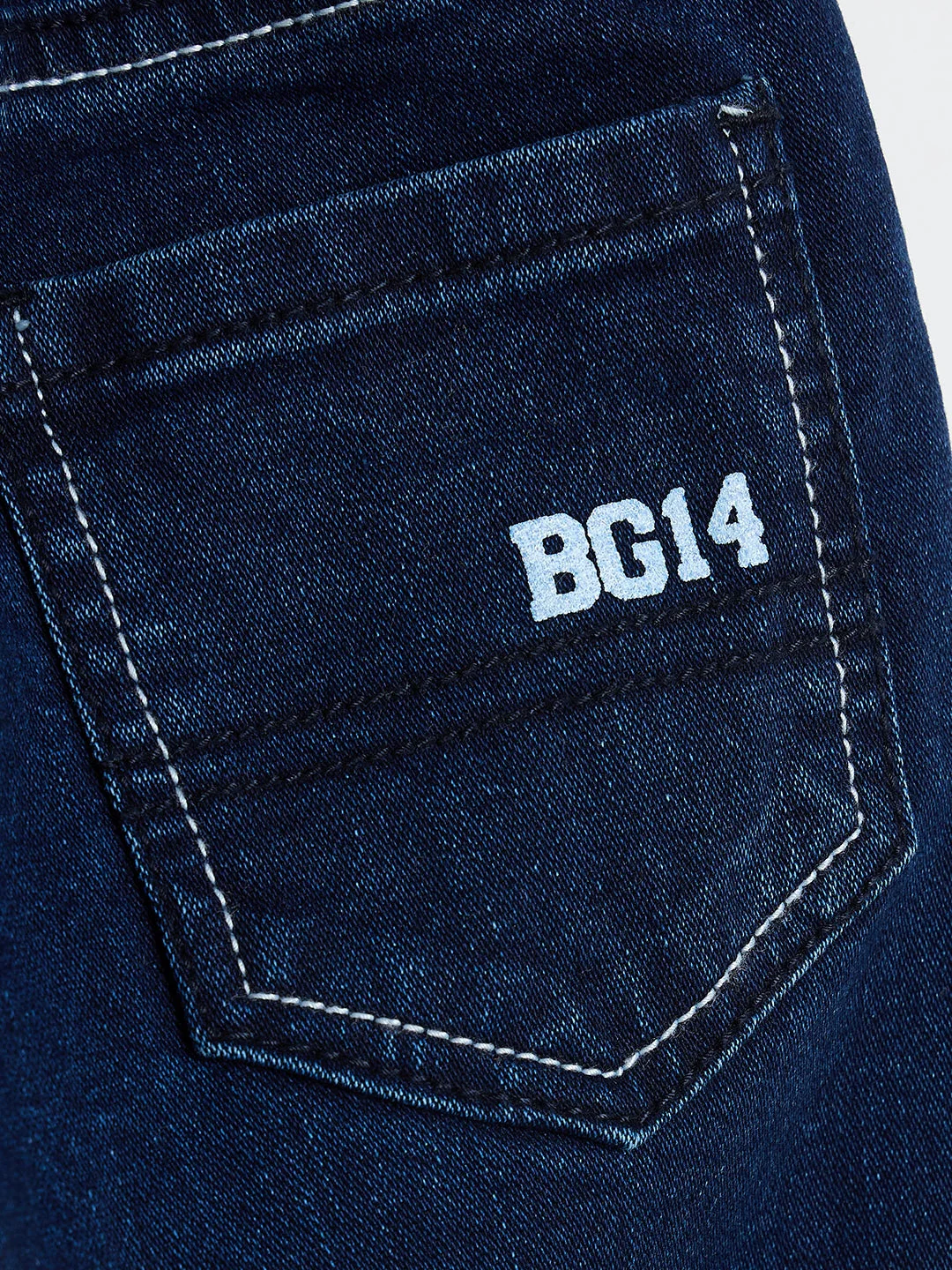 Blue Giraffe Blue Solid Stretchable Relaxed Fit Jeans - Image 6