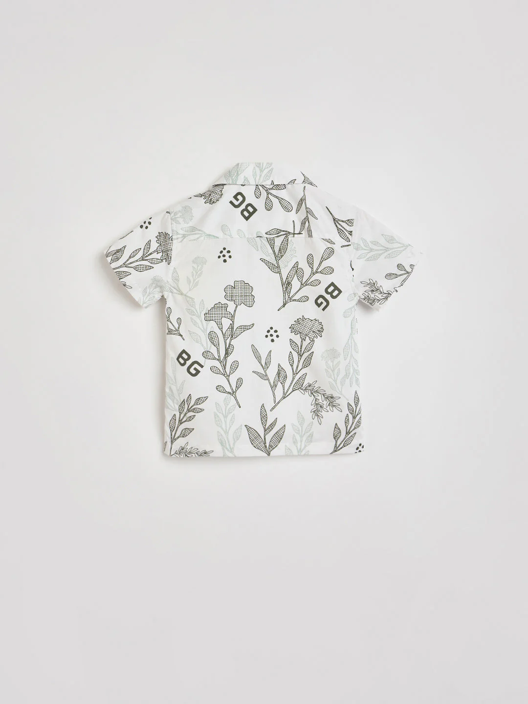 Blue Giraffe Boys White Printed Regular Fit Pure Cotton Shirt - Image 3