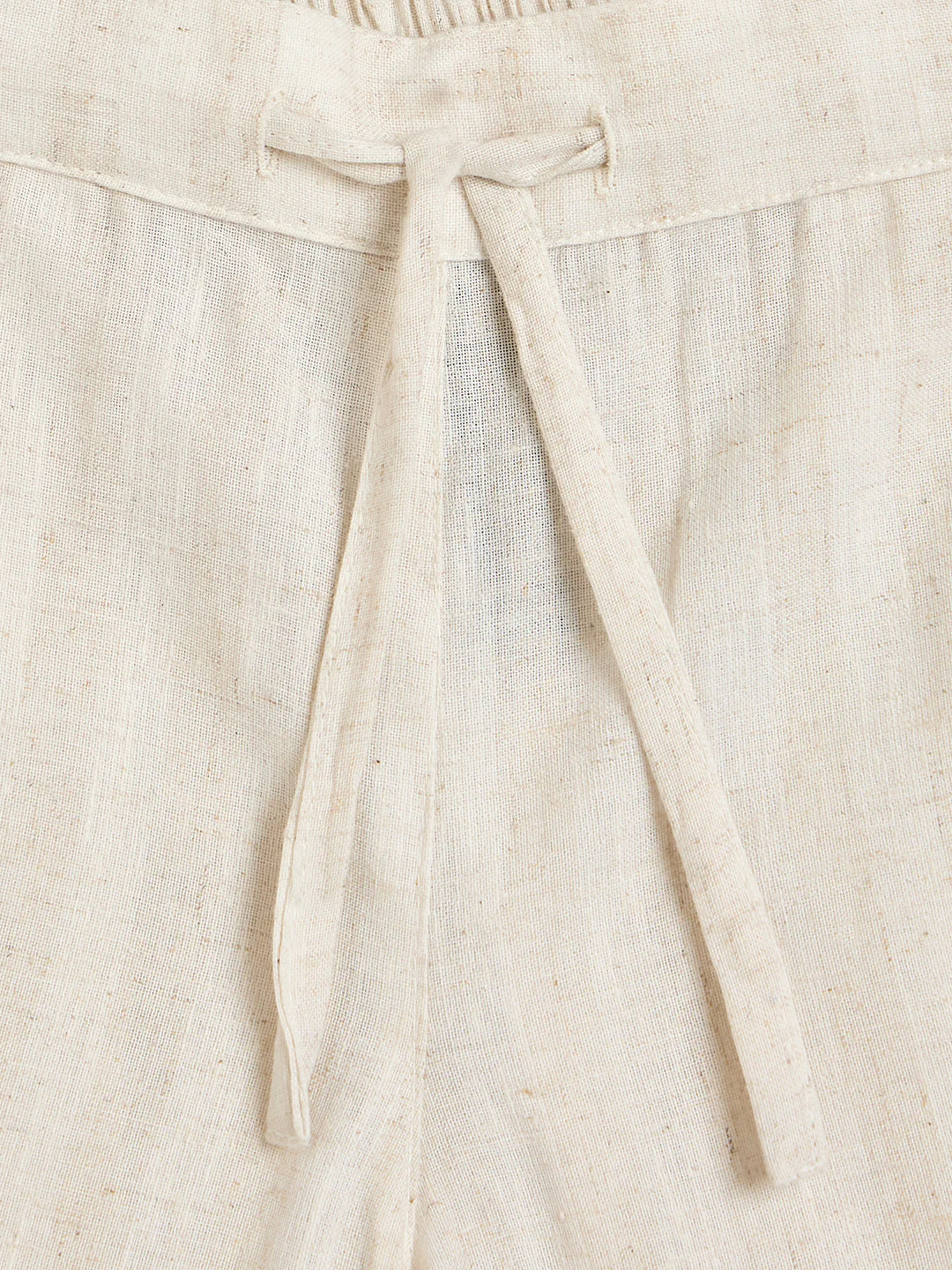 Blue Giraffe Boys Beige Striped Regular Fit Pure Cotton Shorts - Image 4