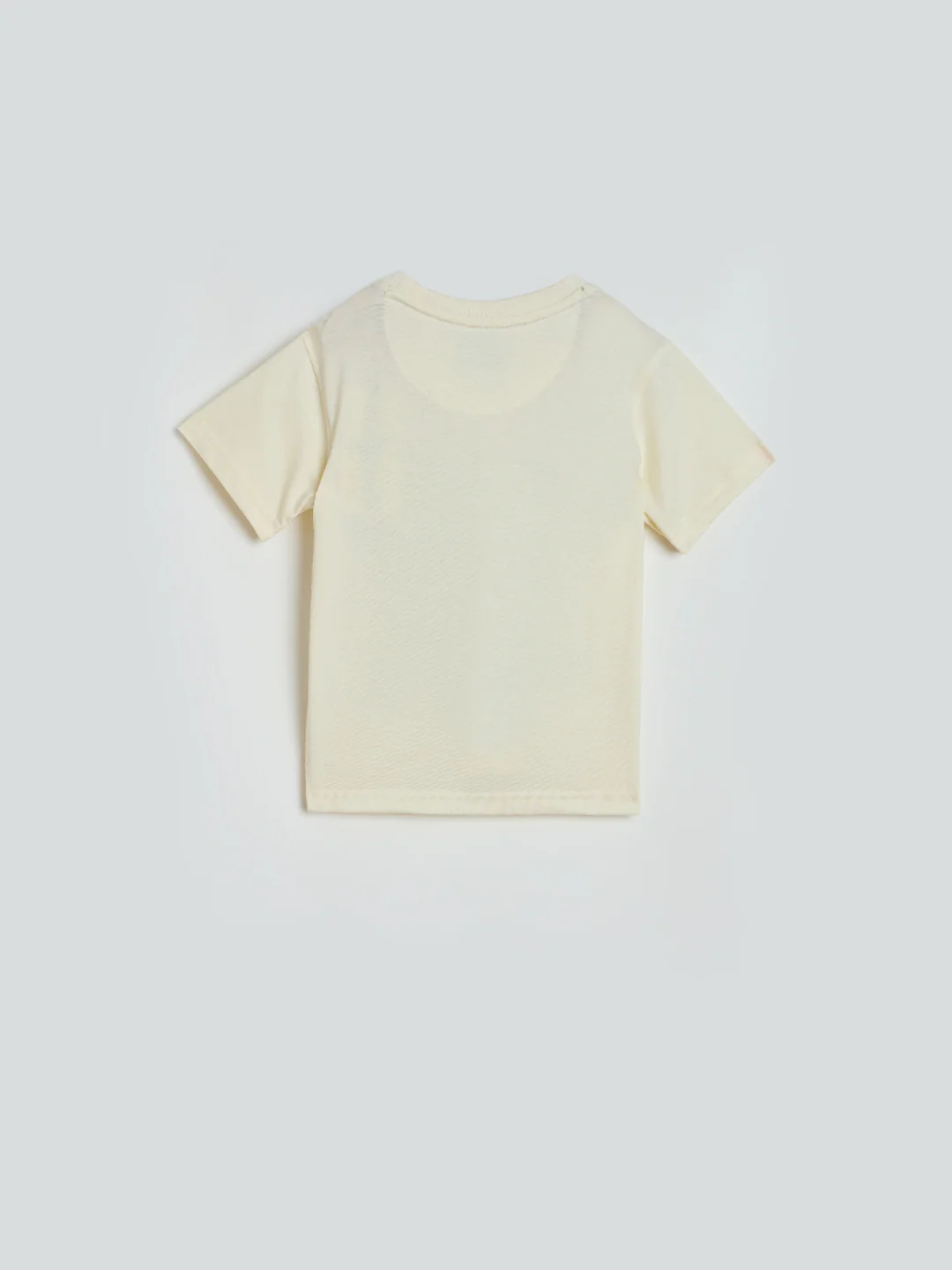 Blue Giraffe Boys Cream Printed Boxy Fit Pure Cotton T-Shirt - Image 3