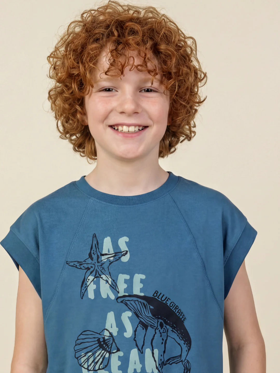 Blue Giraffe Boys Teal Printed Regular Fit Pure Cotton T-Shirt - Image 5