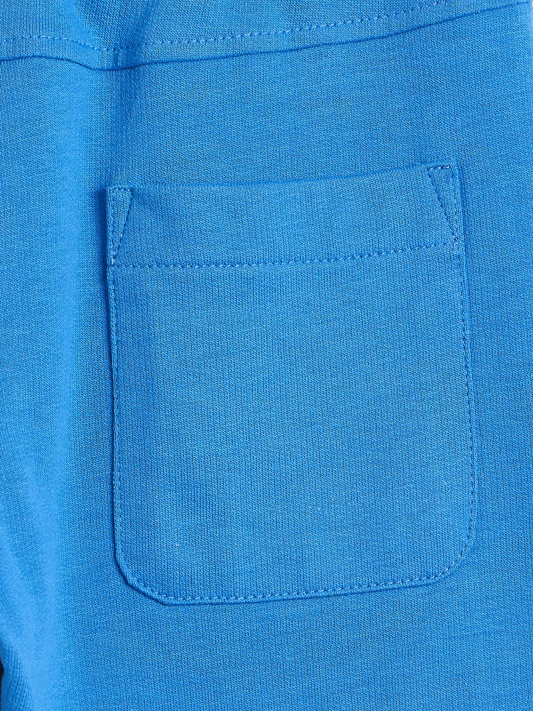 Blue Giraffe Boys Blue Solid Regular Fit Pure Cotton Jogger - Image 6