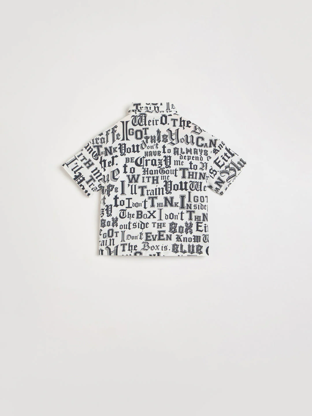 Blue Giraffe Boys White Printed Regular Fit Pure Cotton Shirt - Image 2