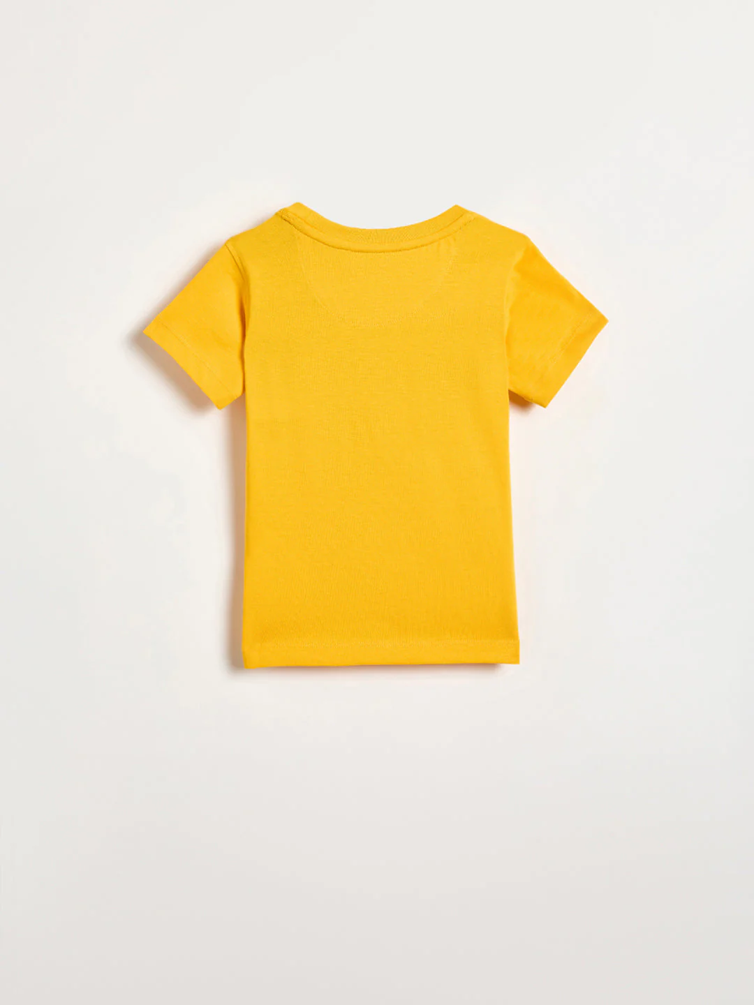 Blue Giraffe Boys Yellow Printed Regular Fit Pure Cotton T-Shirt - Image 3
