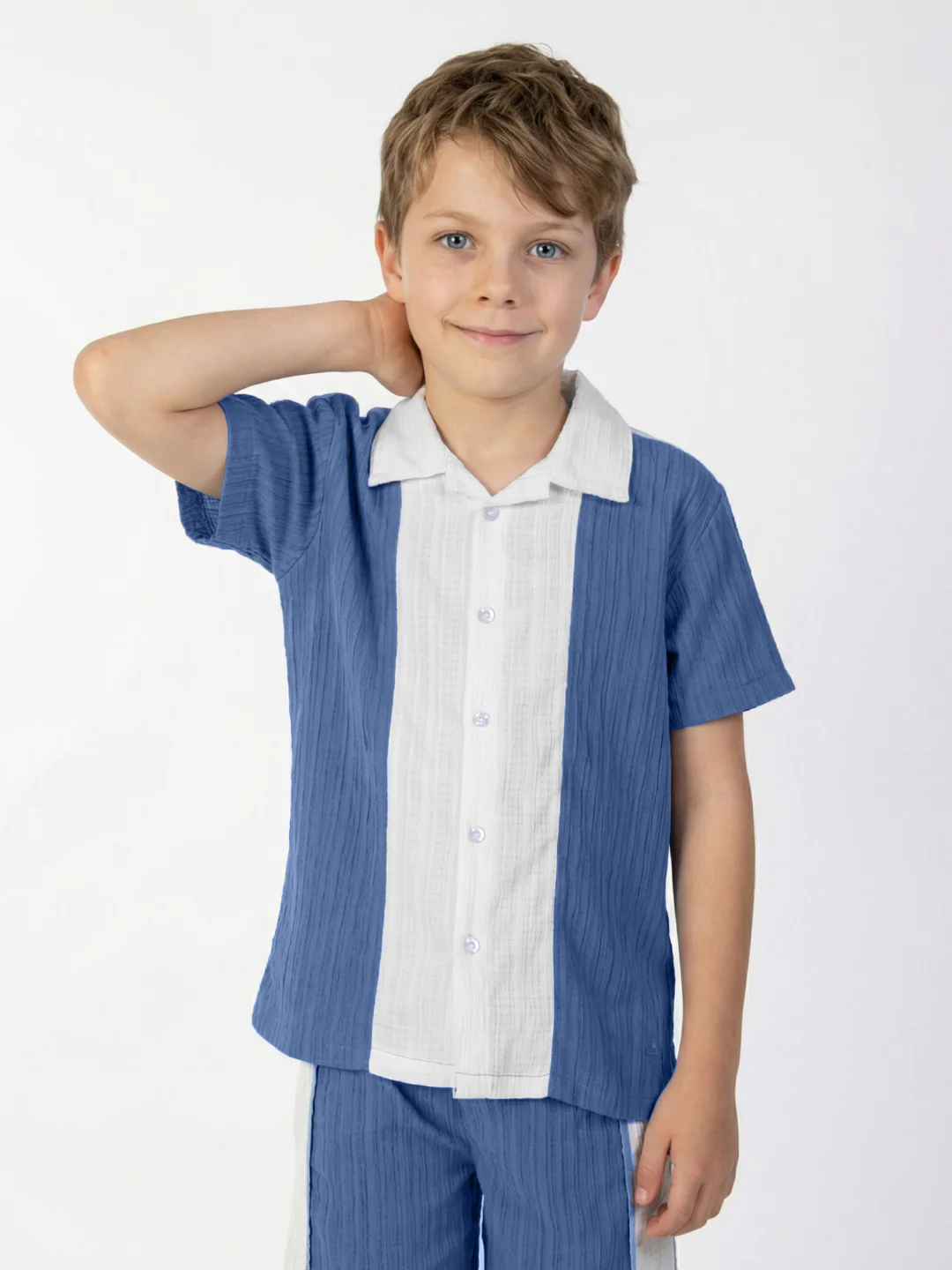 Blue Giraffe Boys Multi Colorblock Regular Fit Shirt - Image 2