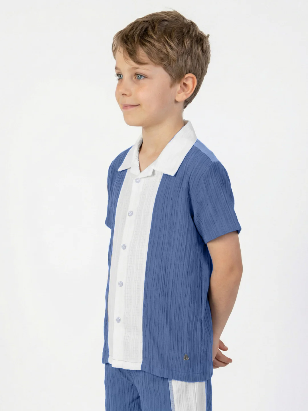 Blue Giraffe Boys Multi Colorblock Regular Fit Shirt - Image 4