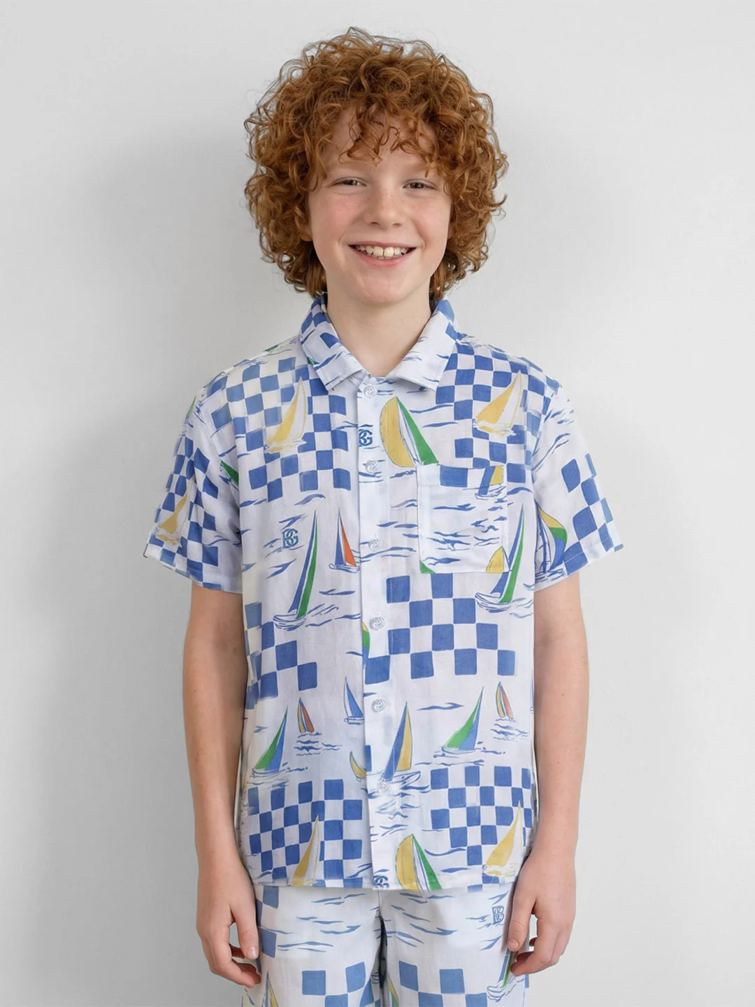 Blue Giraffe Boys Multi Printed Regular Fit Shirt - Image 2