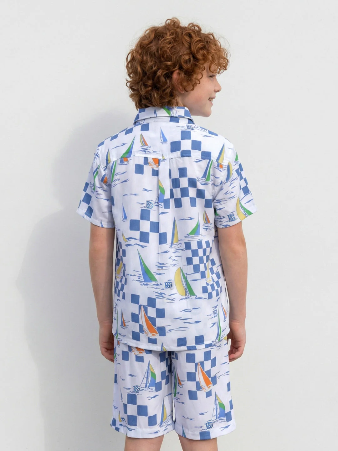 Blue Giraffe Boys Multi Printed Regular Fit Shirt - Image 5