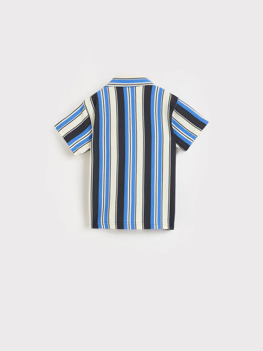 Blue Giraffe Boys Multicolor Striped Regular Fit Shirt - Image 3