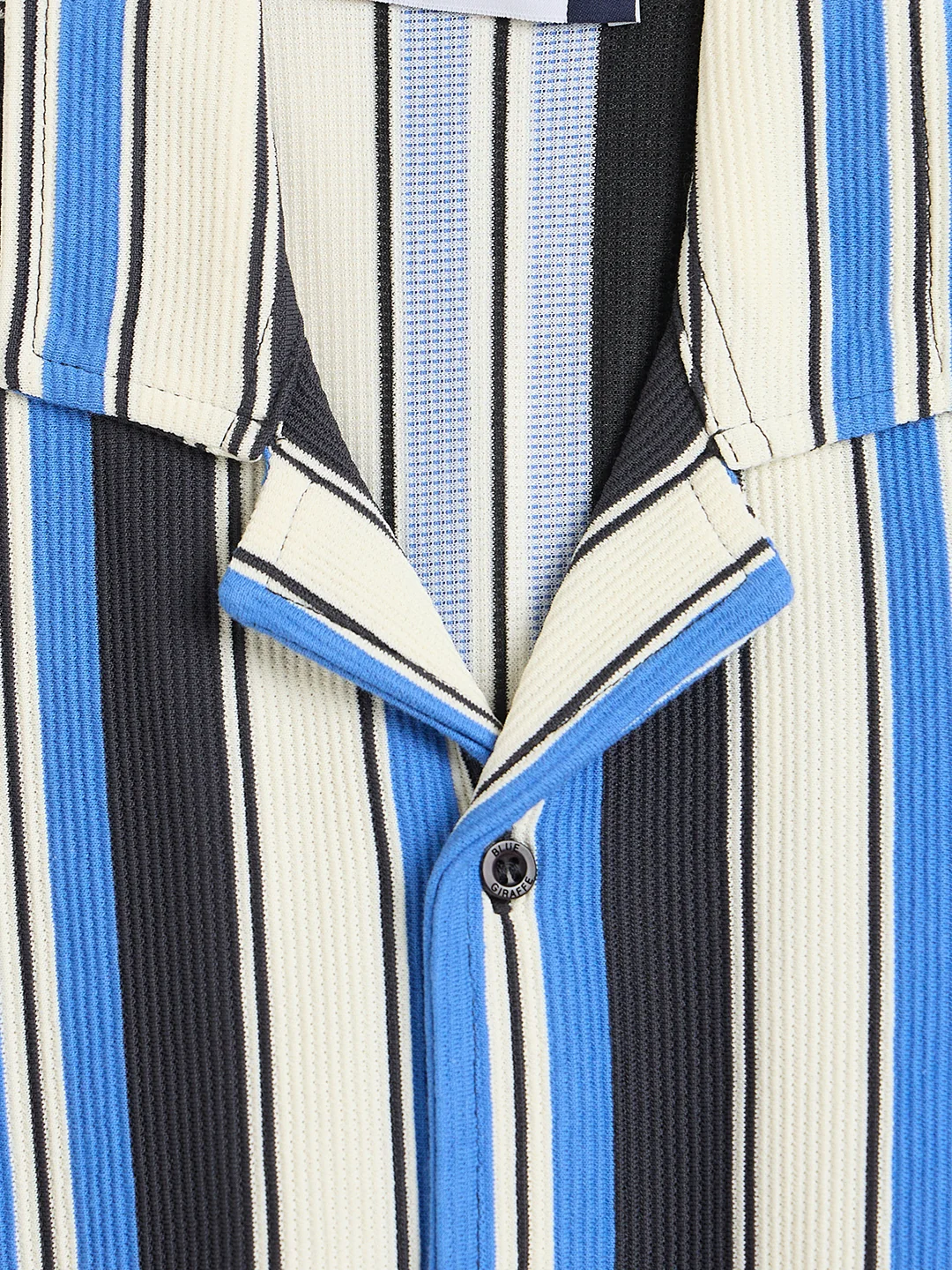 Blue Giraffe Boys Multicolor Striped Regular Fit Shirt - Image 4