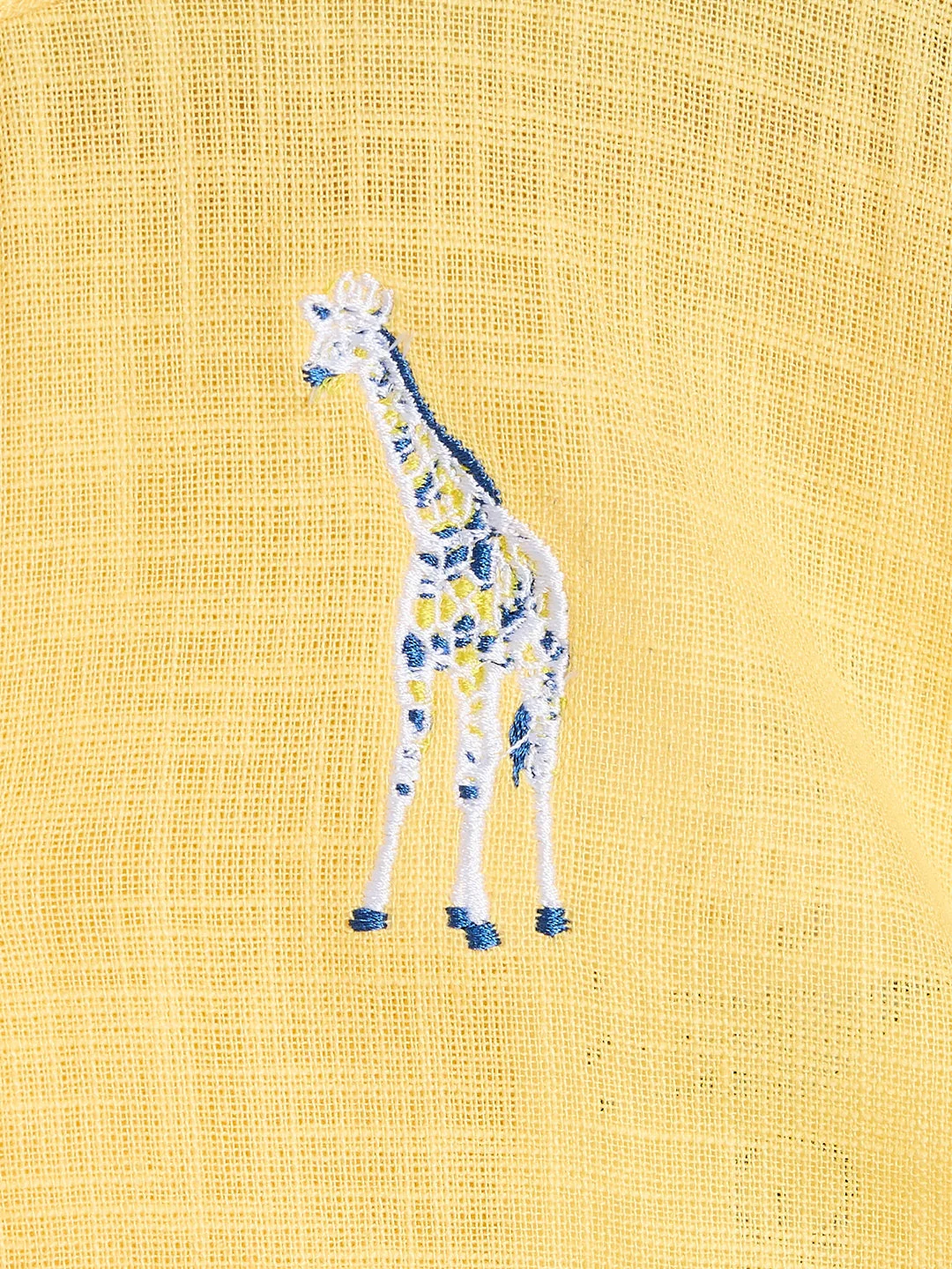 Blue Giraffe Boys Yellow Solid Regular Fit Pure Cotton Shirt - Image 5